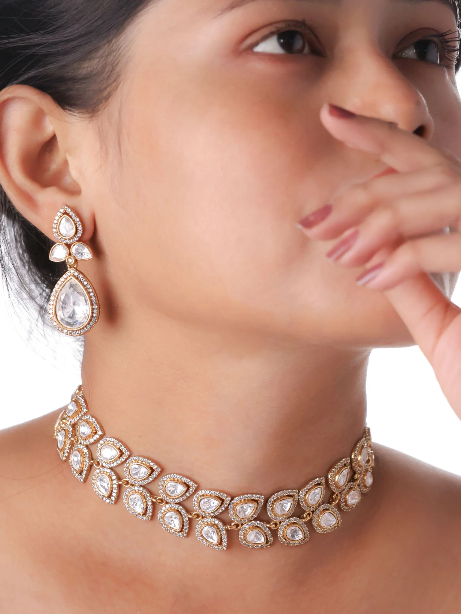 Double-layered kundan Polki Choker