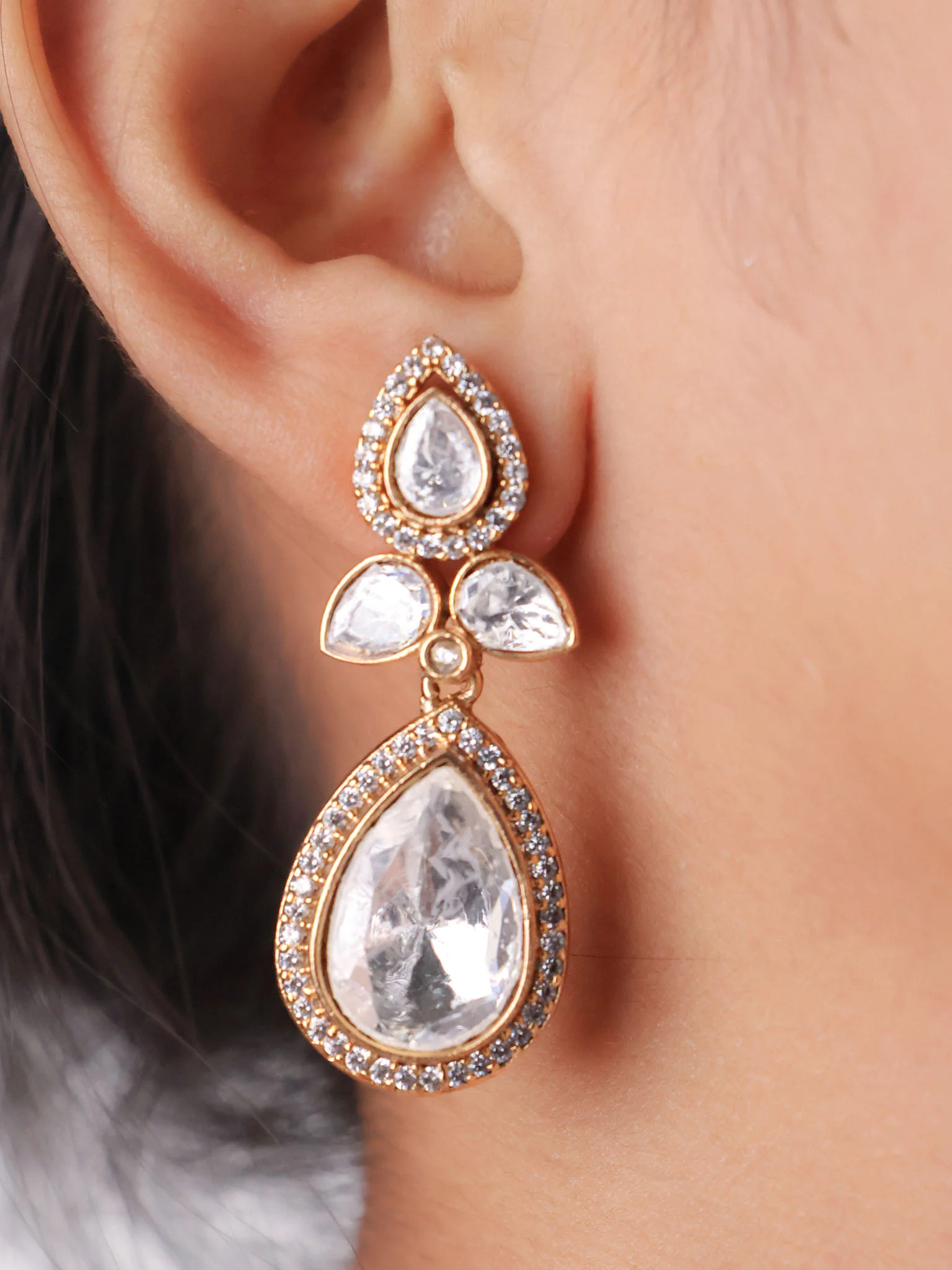 Double-layered kundan Polki Choker - Image 3