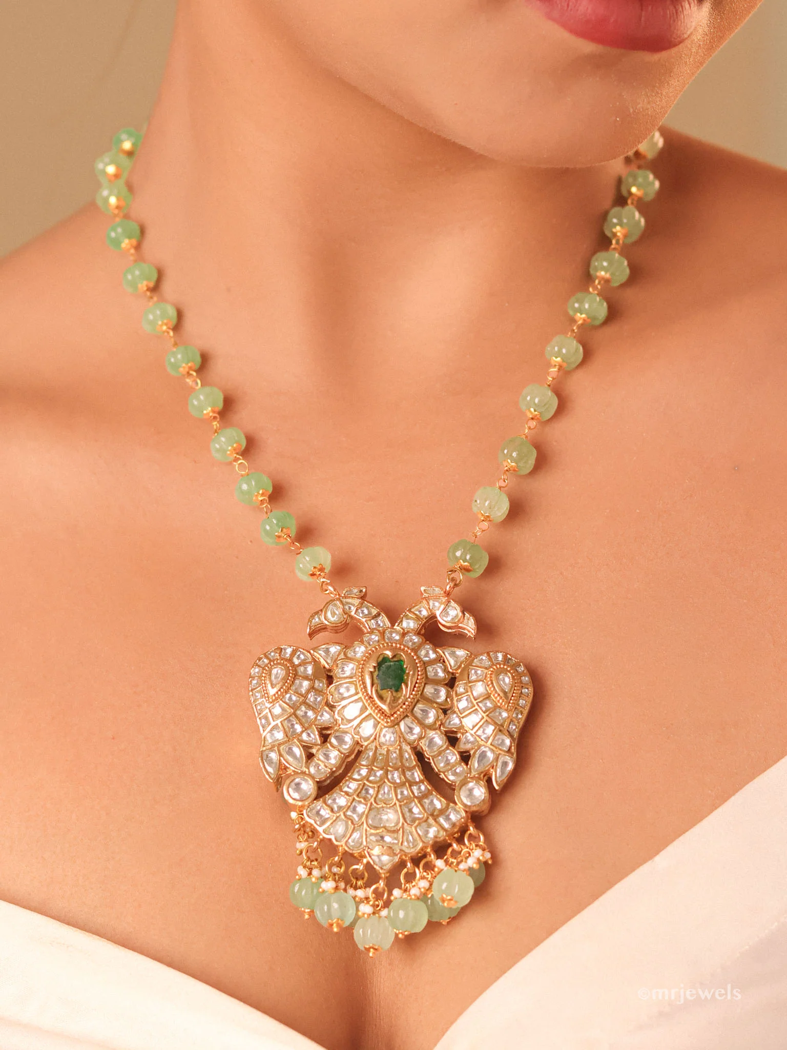 Double Sided Eagle with Pumpkin Beads - Image 3