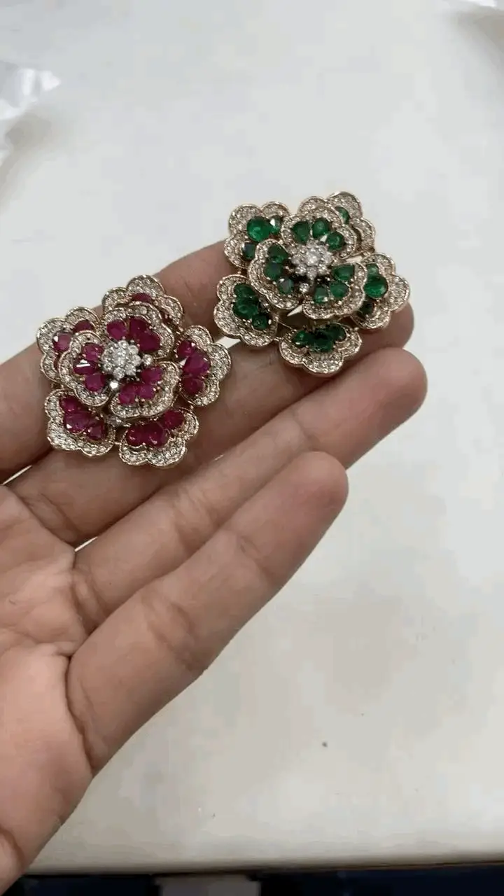 Dual-Layer Floral Ring for Elegant Occasions- Free size - Image 4