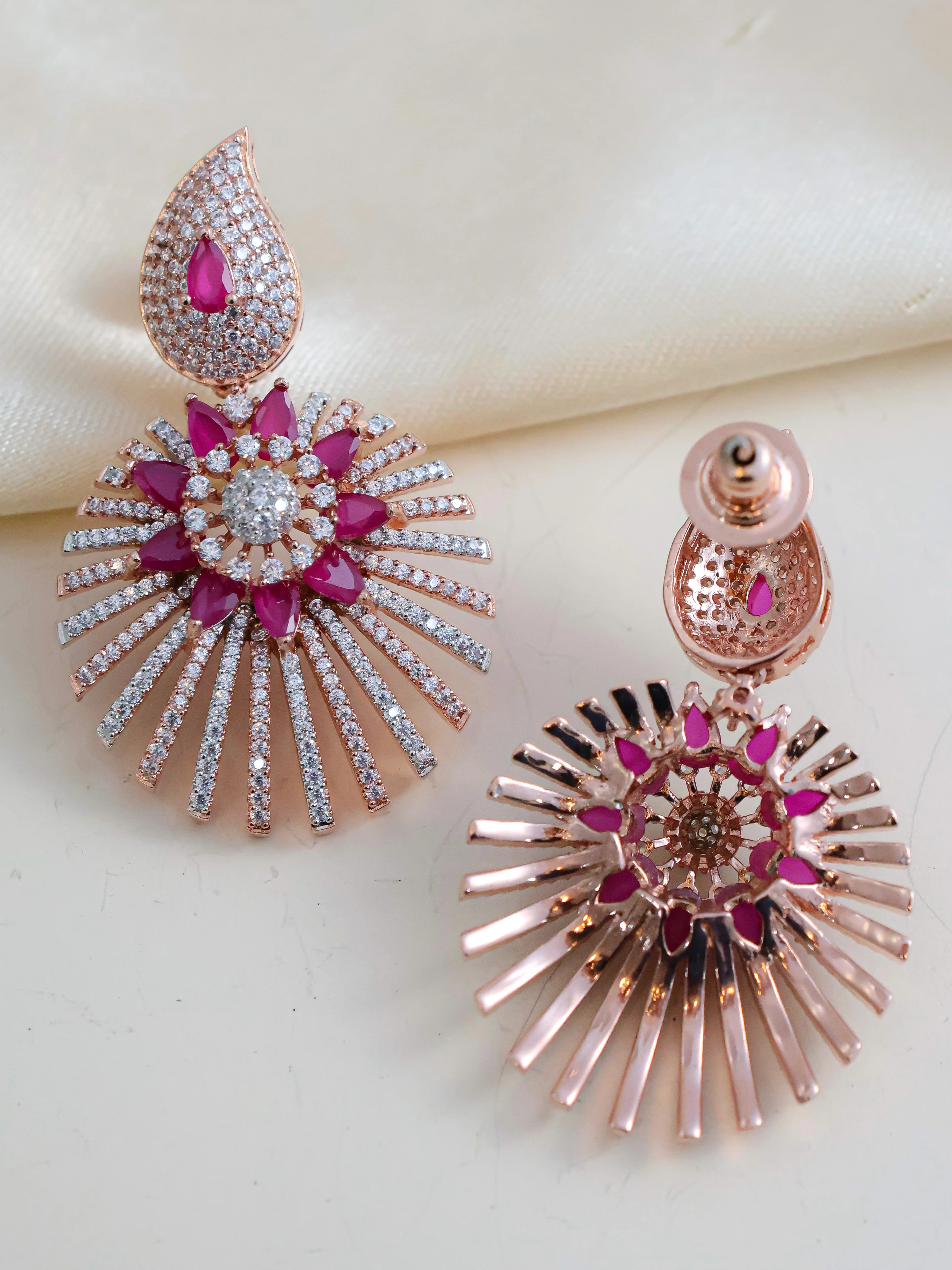 Ela Floral Glam Earrings - Image 3