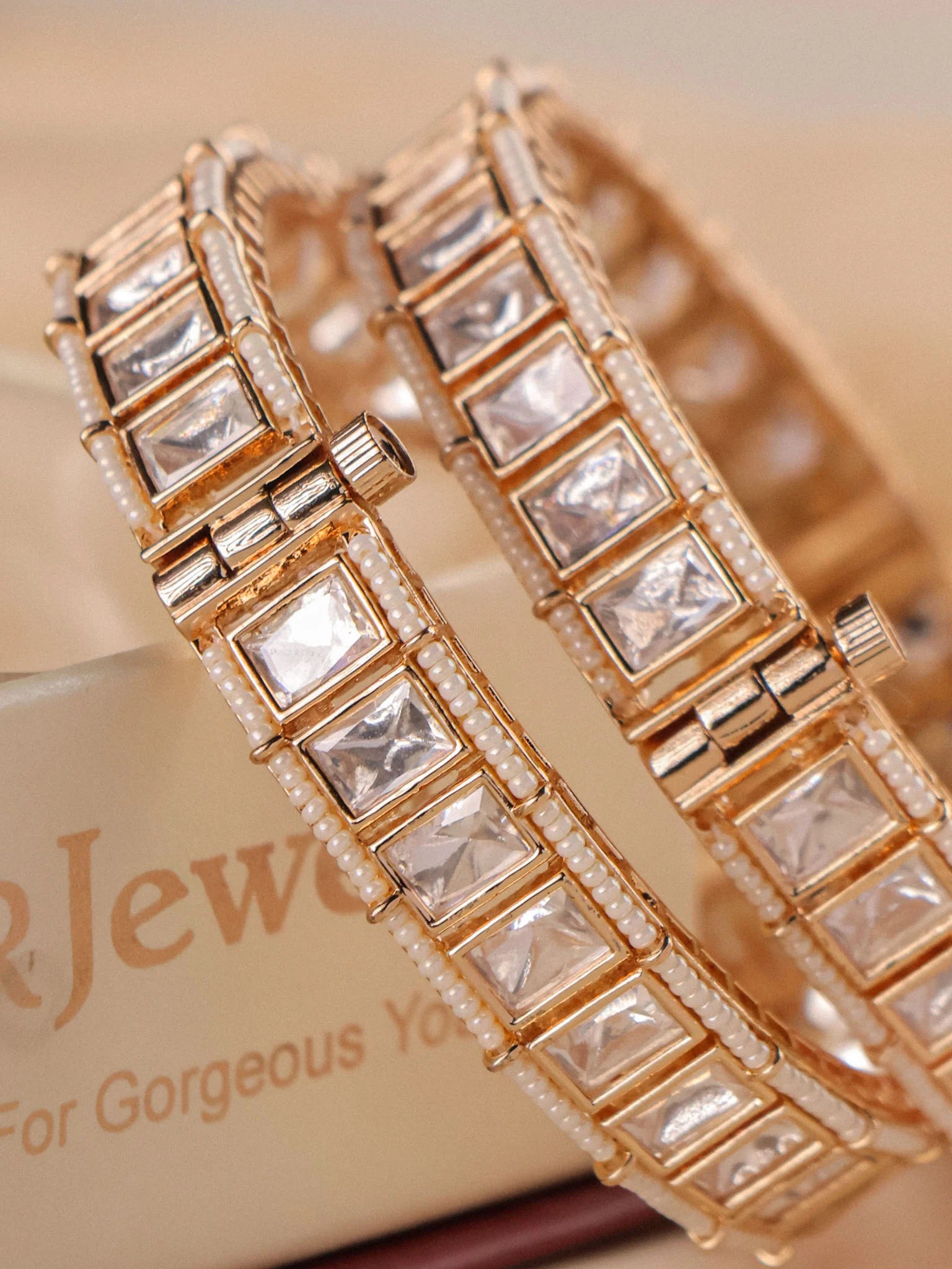 Élan Moissanite Line Bangles (Set of 2) - Image 2