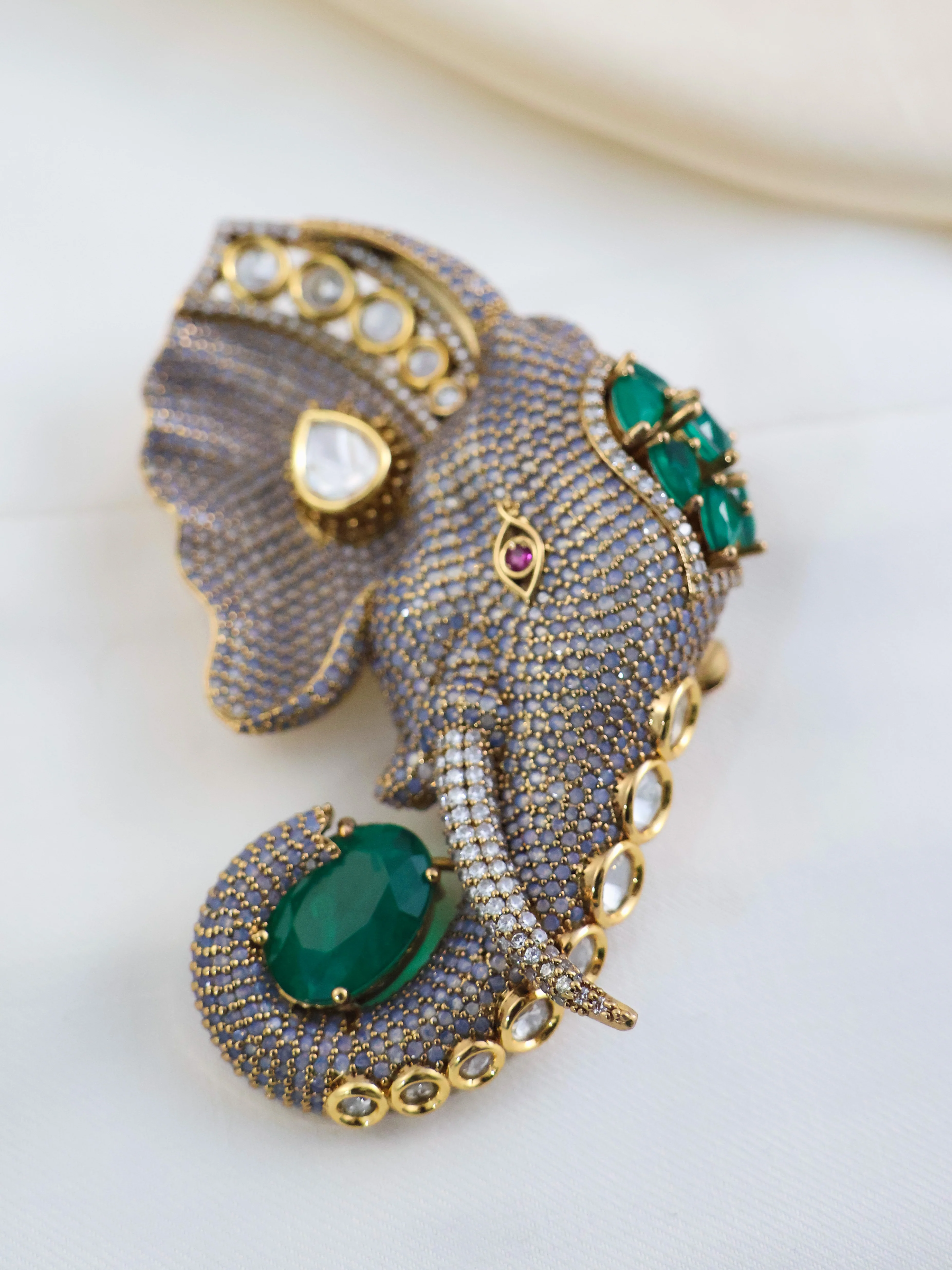 Elephant Statement Brooch – Handcrafted Luxury - Image 6