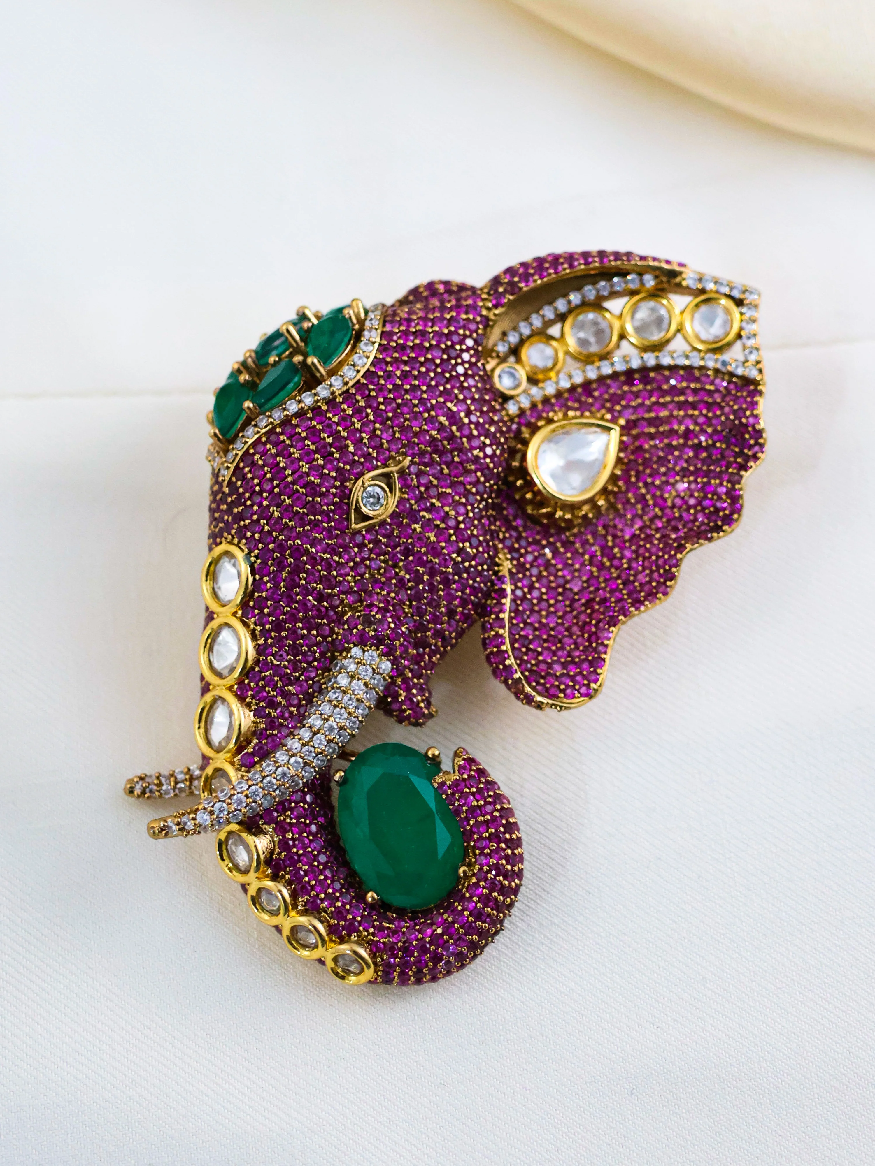 Elephant Statement Brooch – Handcrafted Luxury - Image 8