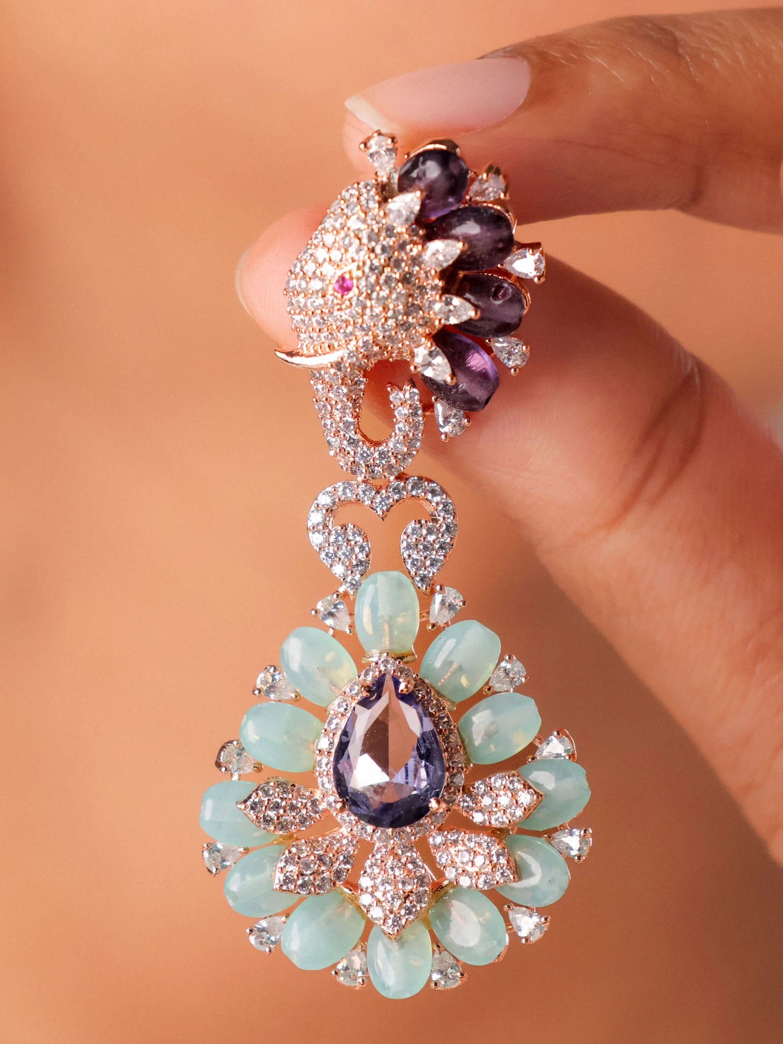 Elephant Statement Earrings - Image 3