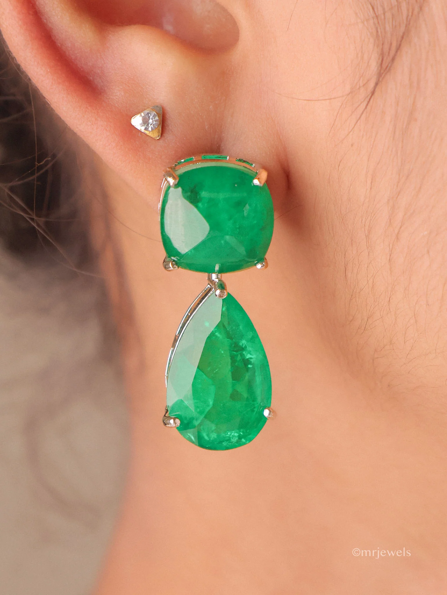 Emerald Doublet Necklace Set - Image 4