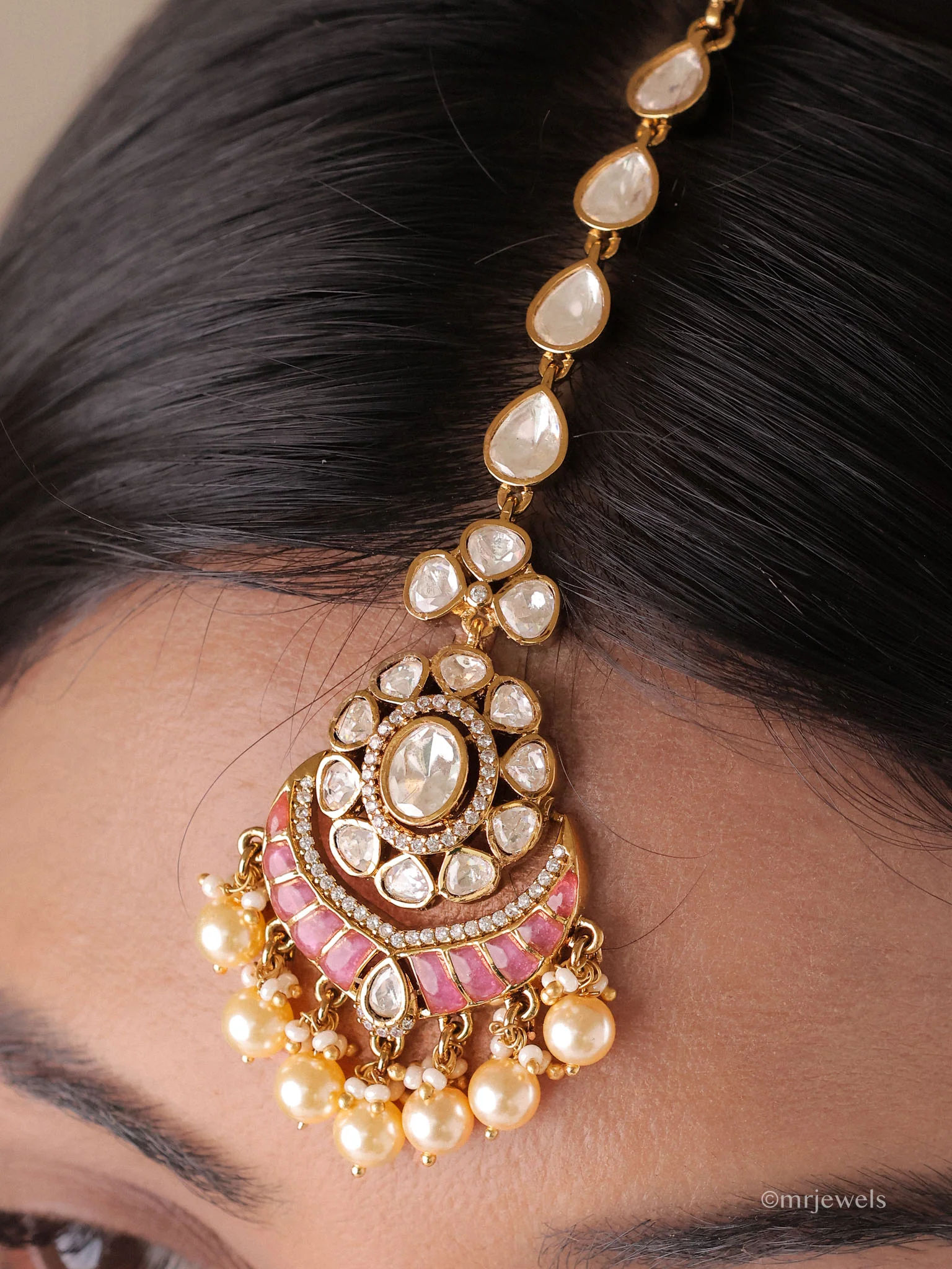 Emerald Rajwada Polki Grandeur Choker - Image 13