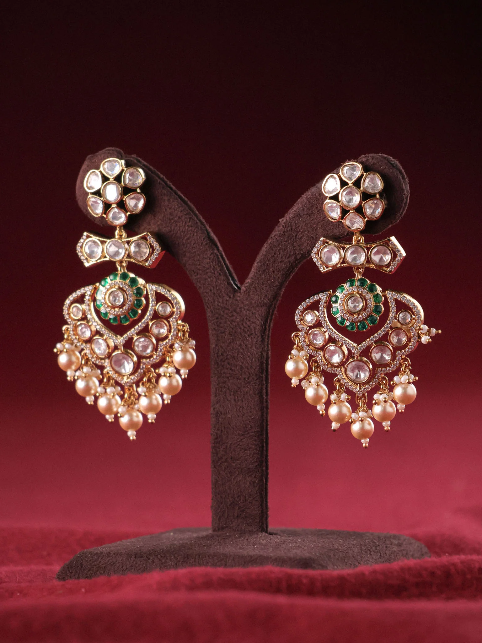 Emerald Rajwada Polki Grandeur Choker - Image 8