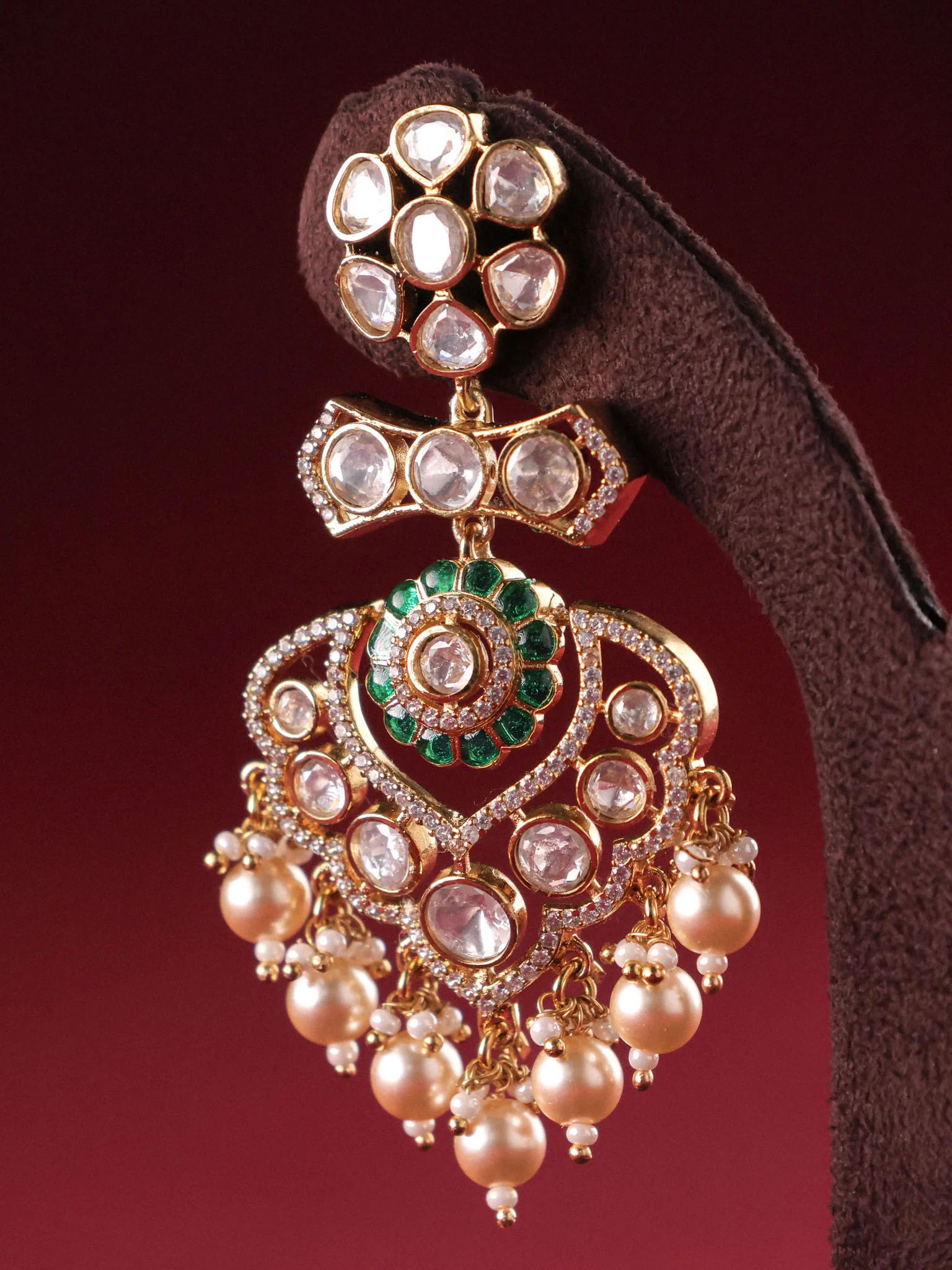 Emerald Rajwada Polki Grandeur Choker - Image 9