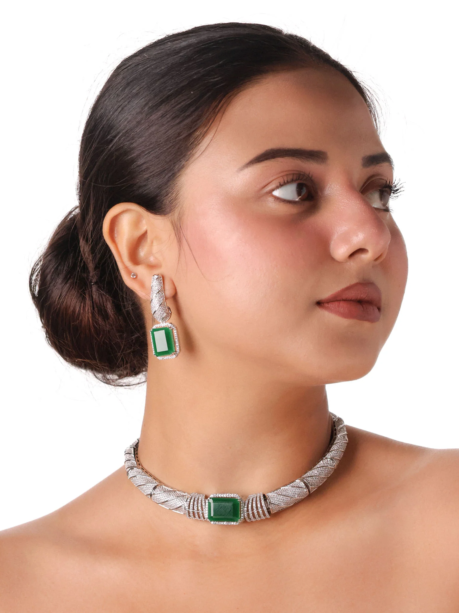 Emerald Regent Pavé Choker Set