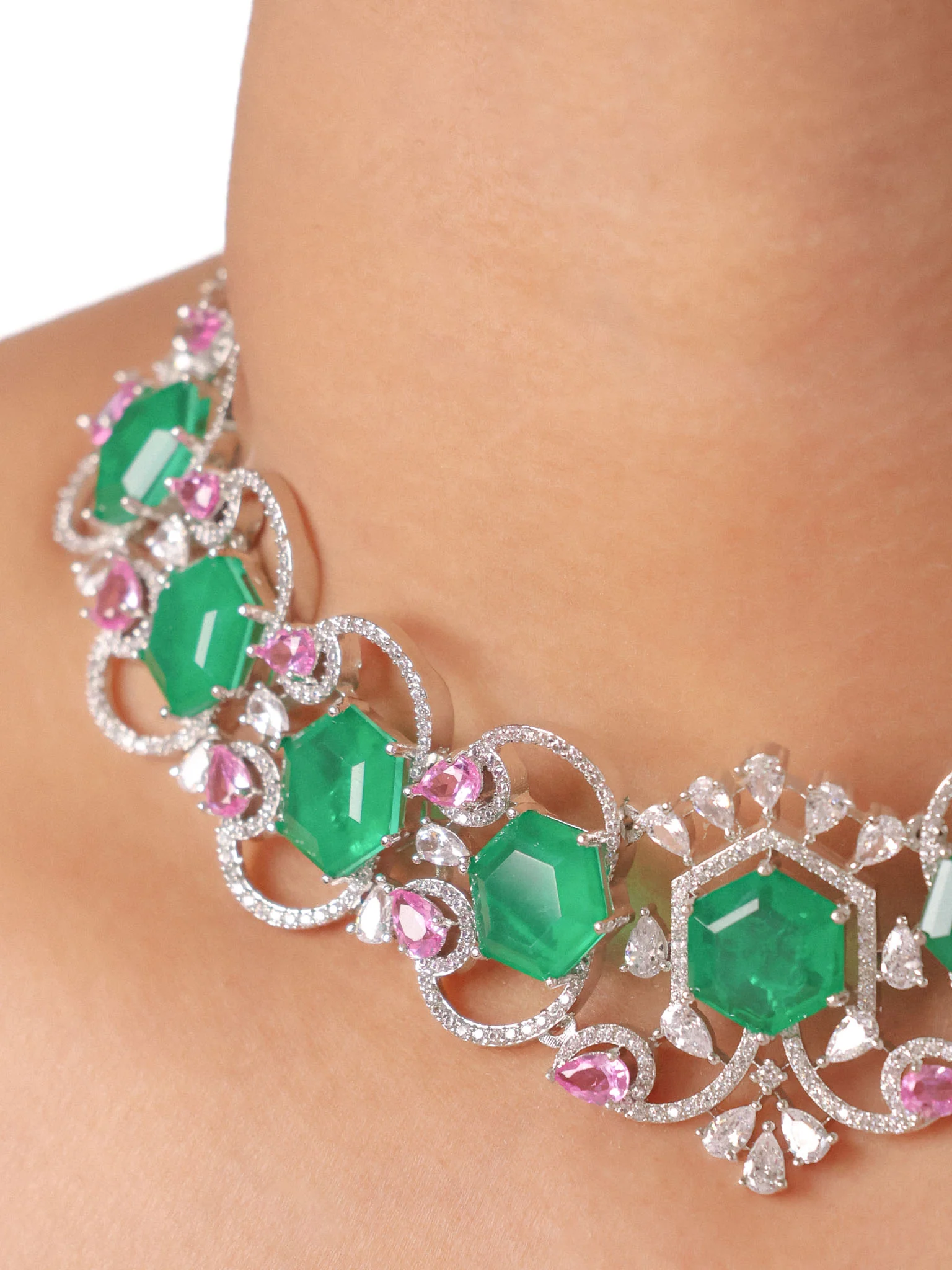 Emerald Rosé Couture Choker - Image 2