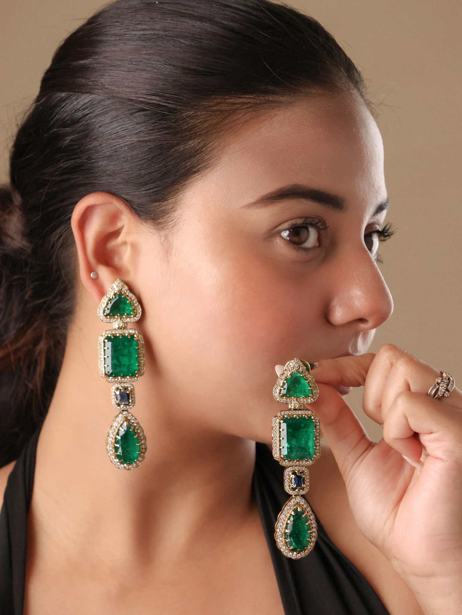Emerald Royale Dangler Earrings