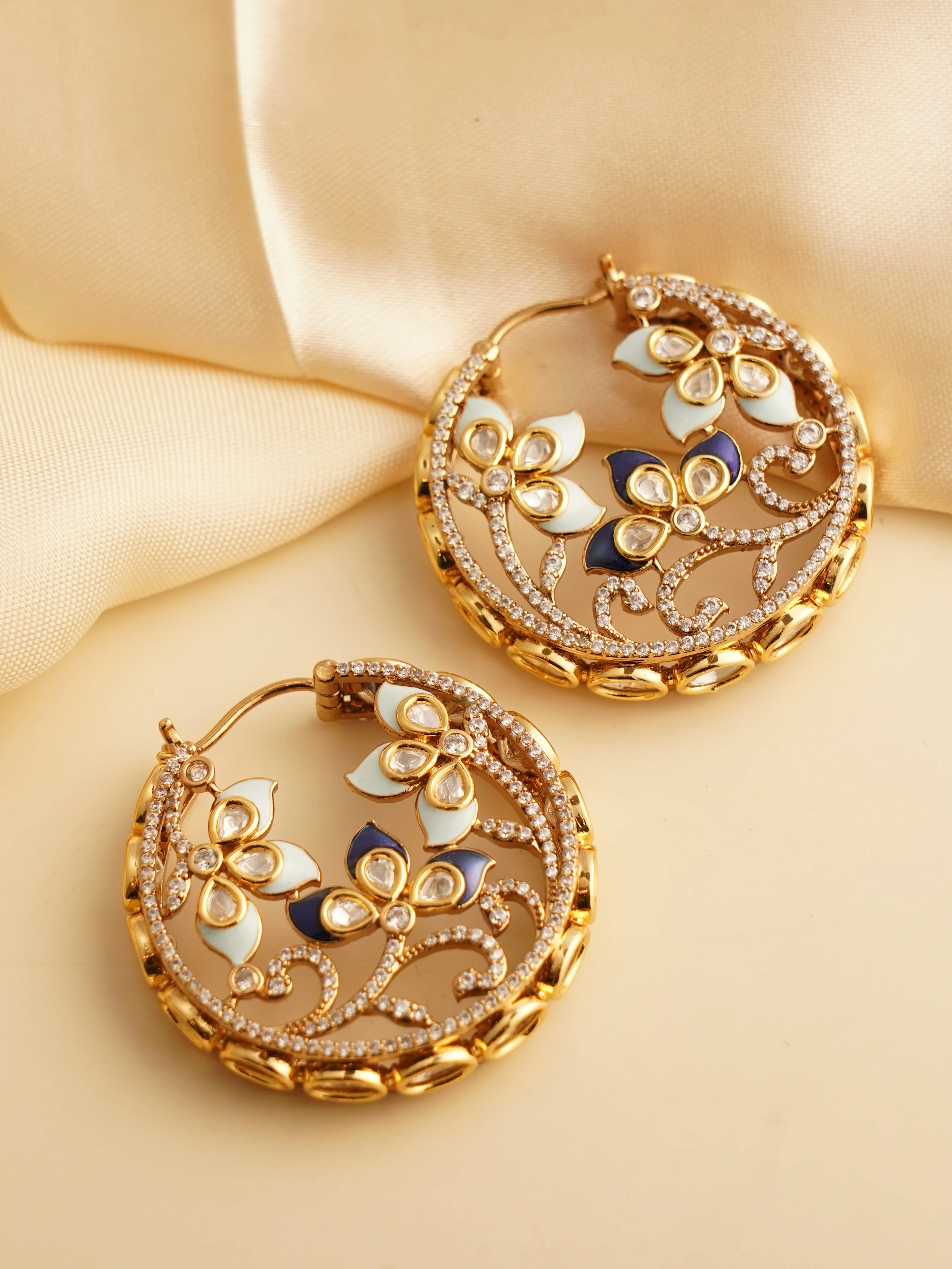Big Designer hoops Earrings Baali - Image 3