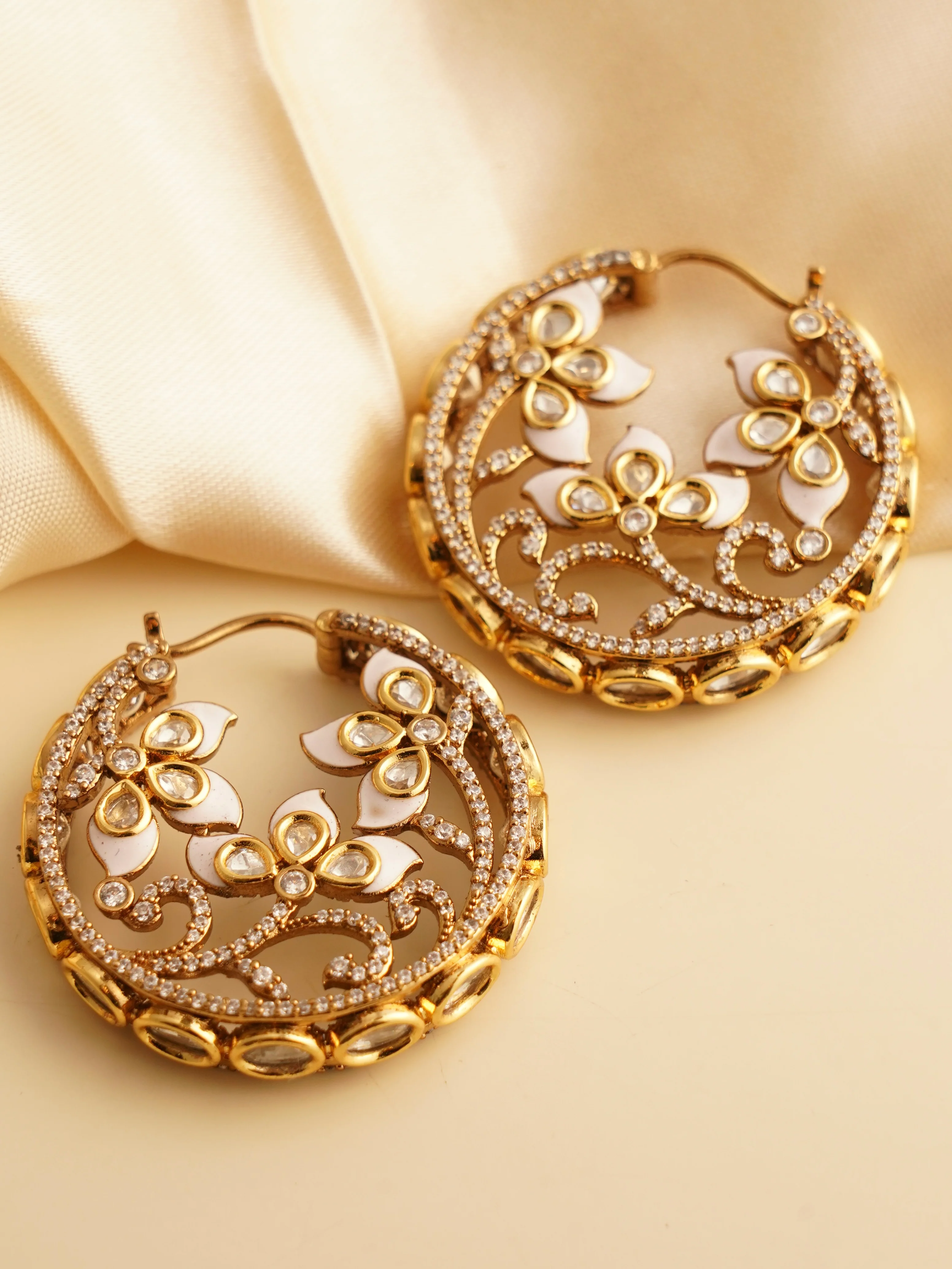 Big Designer hoops Earrings Baali - Image 4