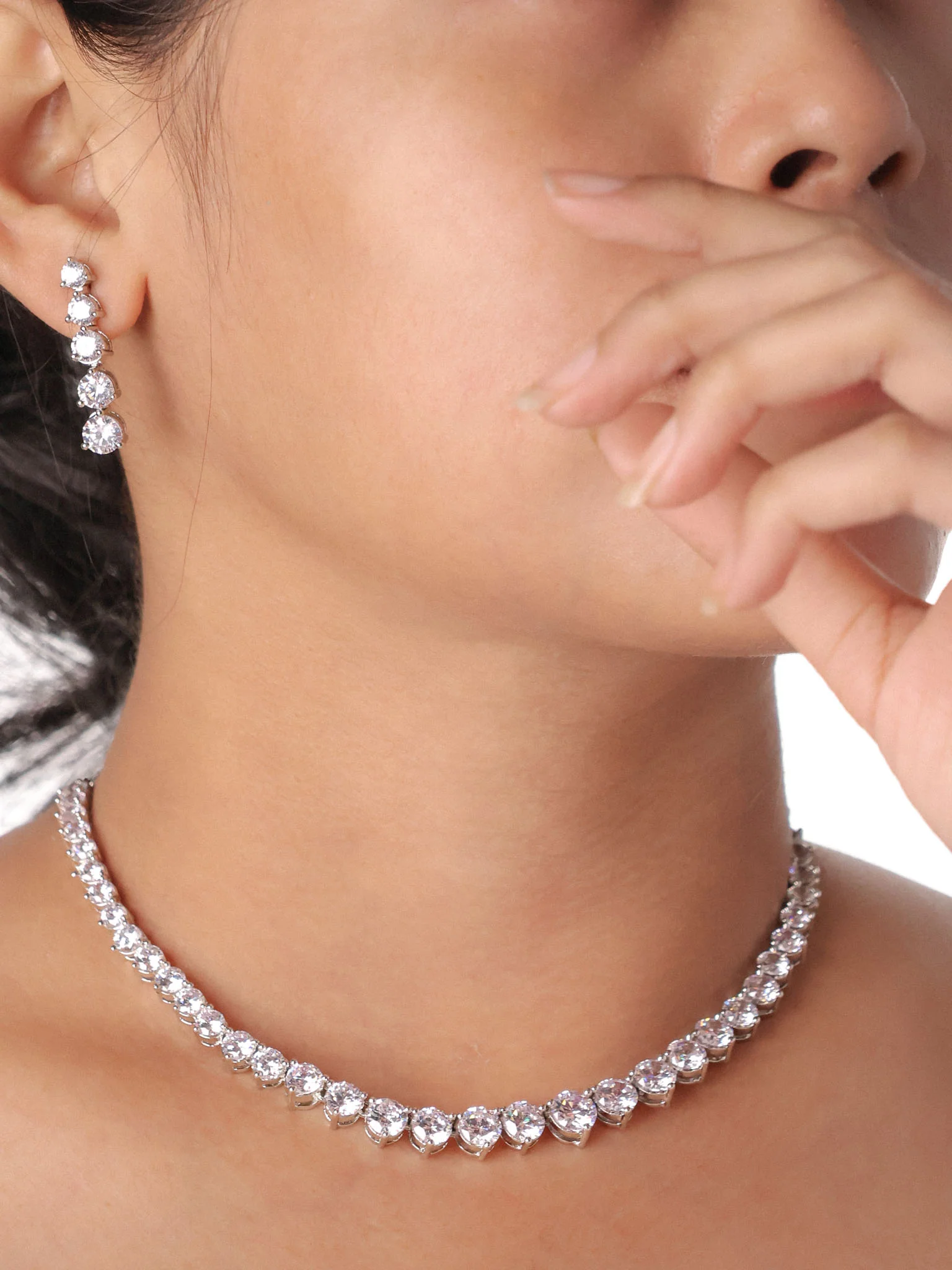 Eternal Spark Tennis Necklace Set