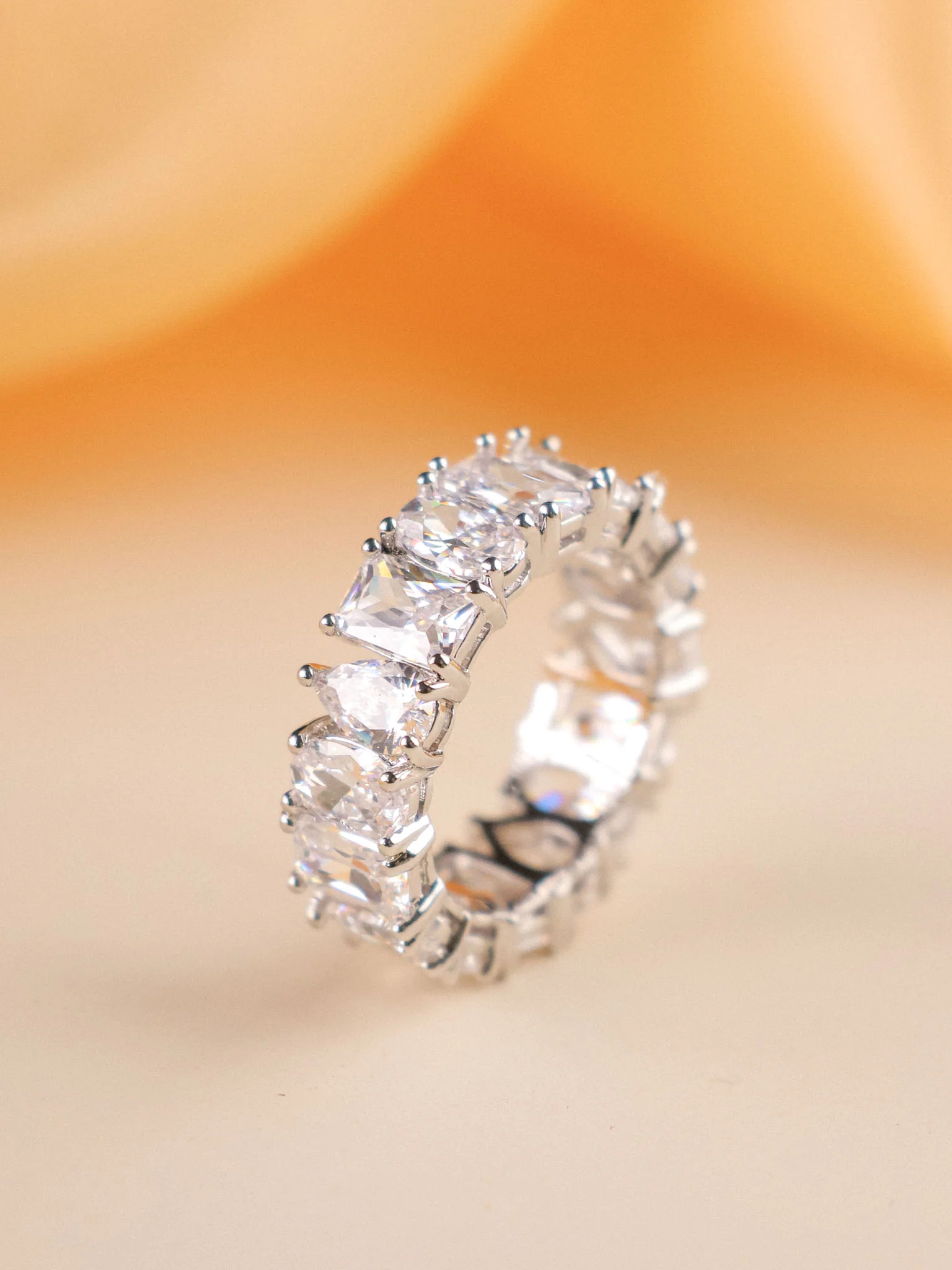 Eternity Solitaire-Cut Diamond Ring