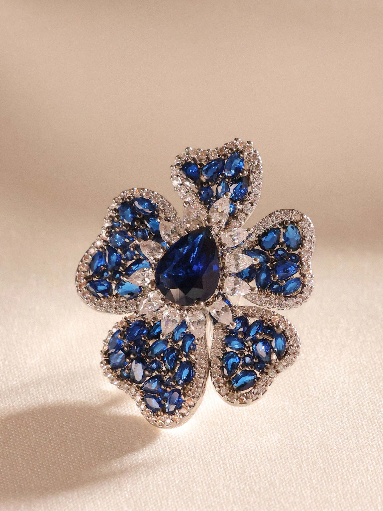 Floral Statement Stud Earrings - Image 2