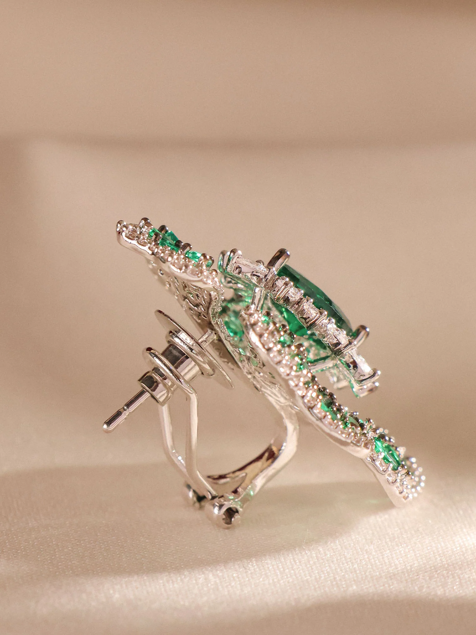 Floral Statement Stud Earrings - Image 7