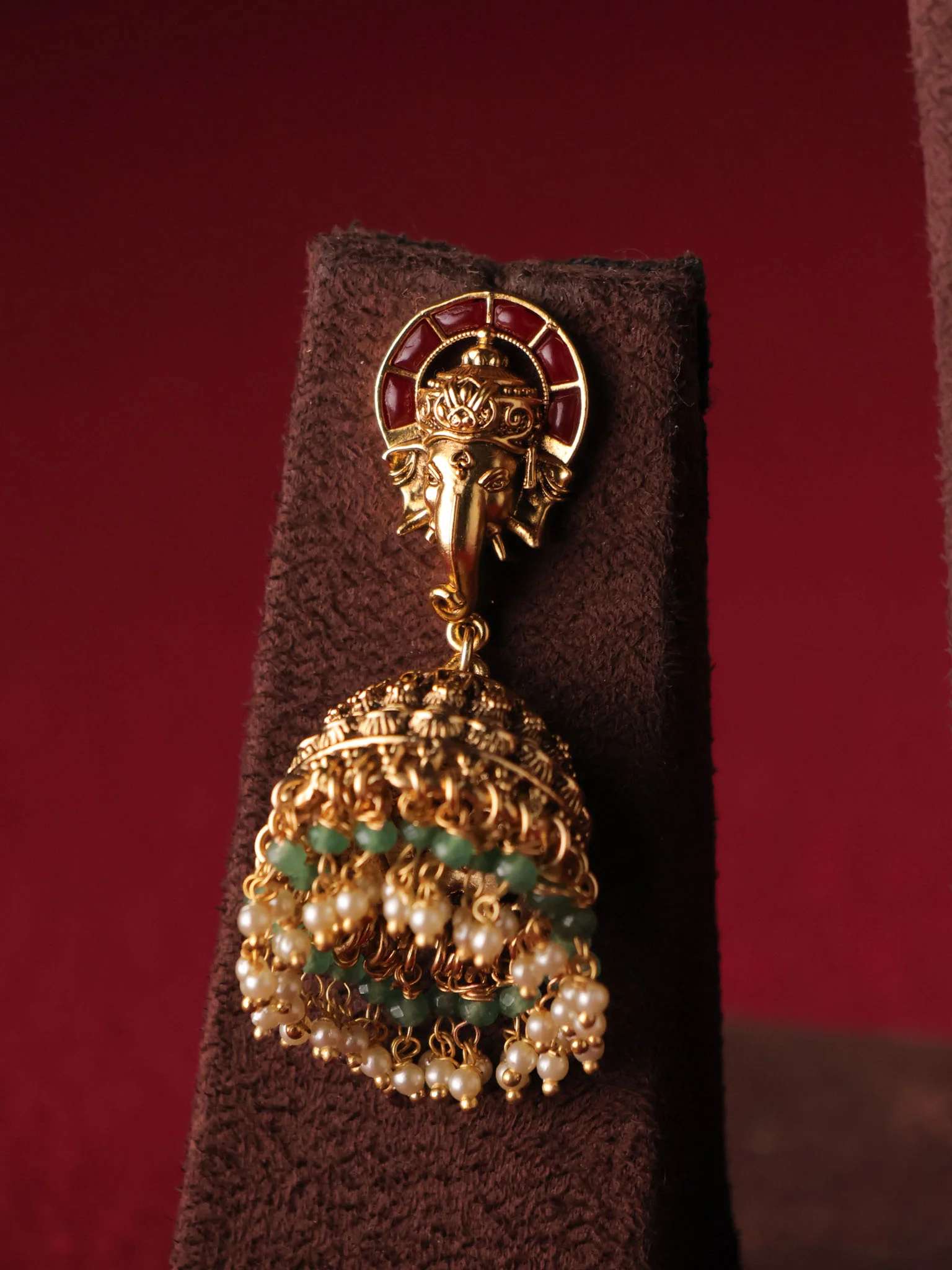 Ganvika Sacred Temple Ganesha Necklace Set - Image 3