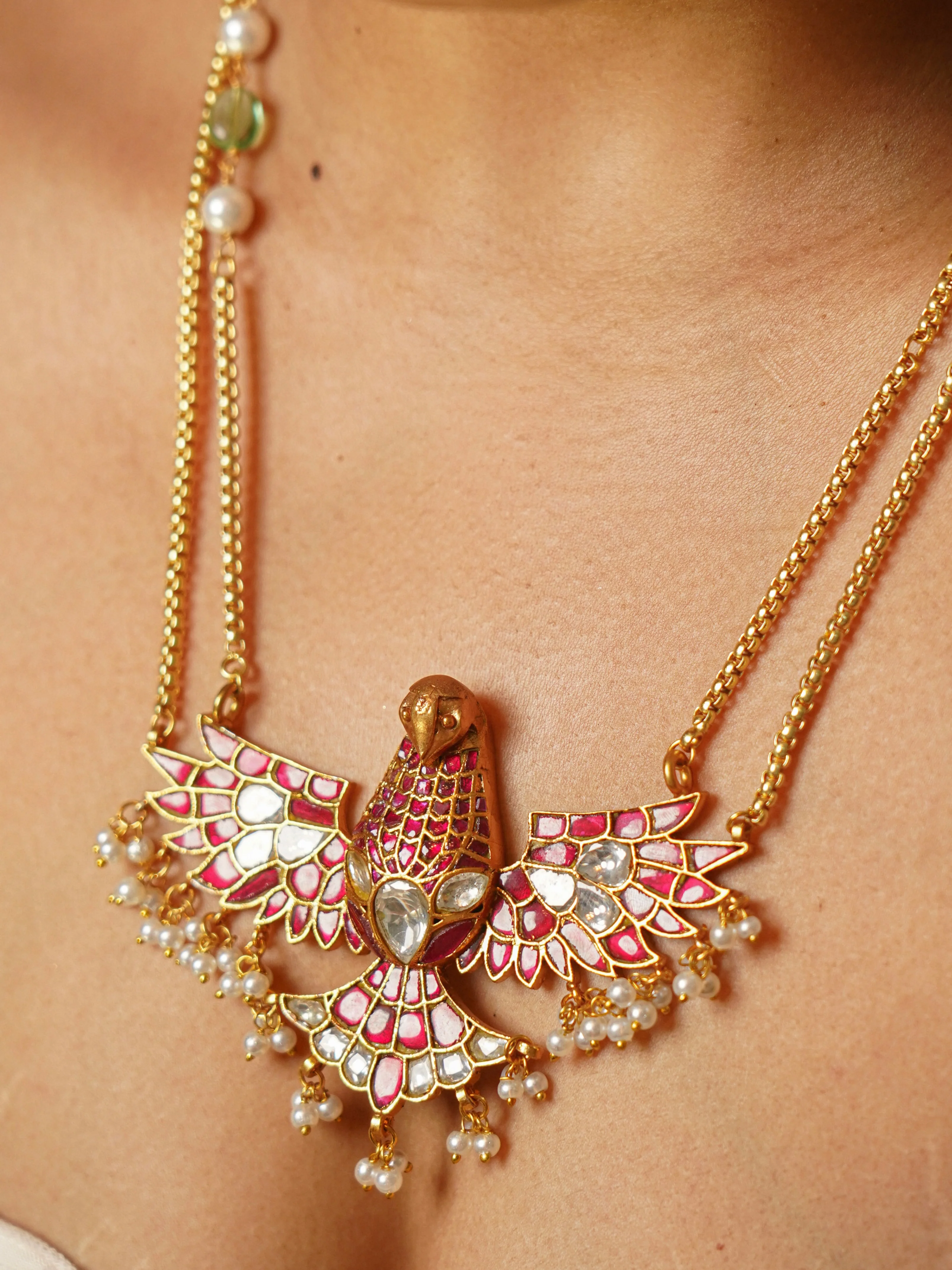 Garuda Eagle Jadau Necklace - Image 4