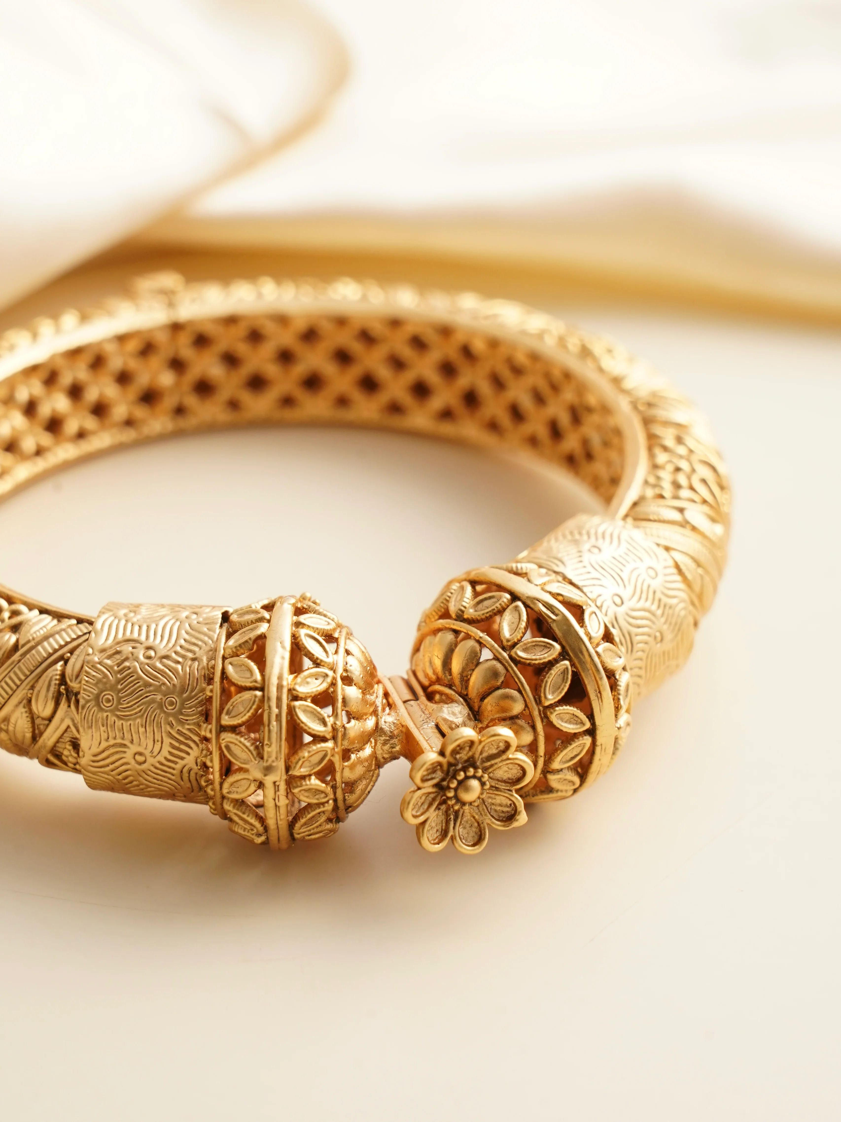 Gold Majesty Brass Bangle - Image 2