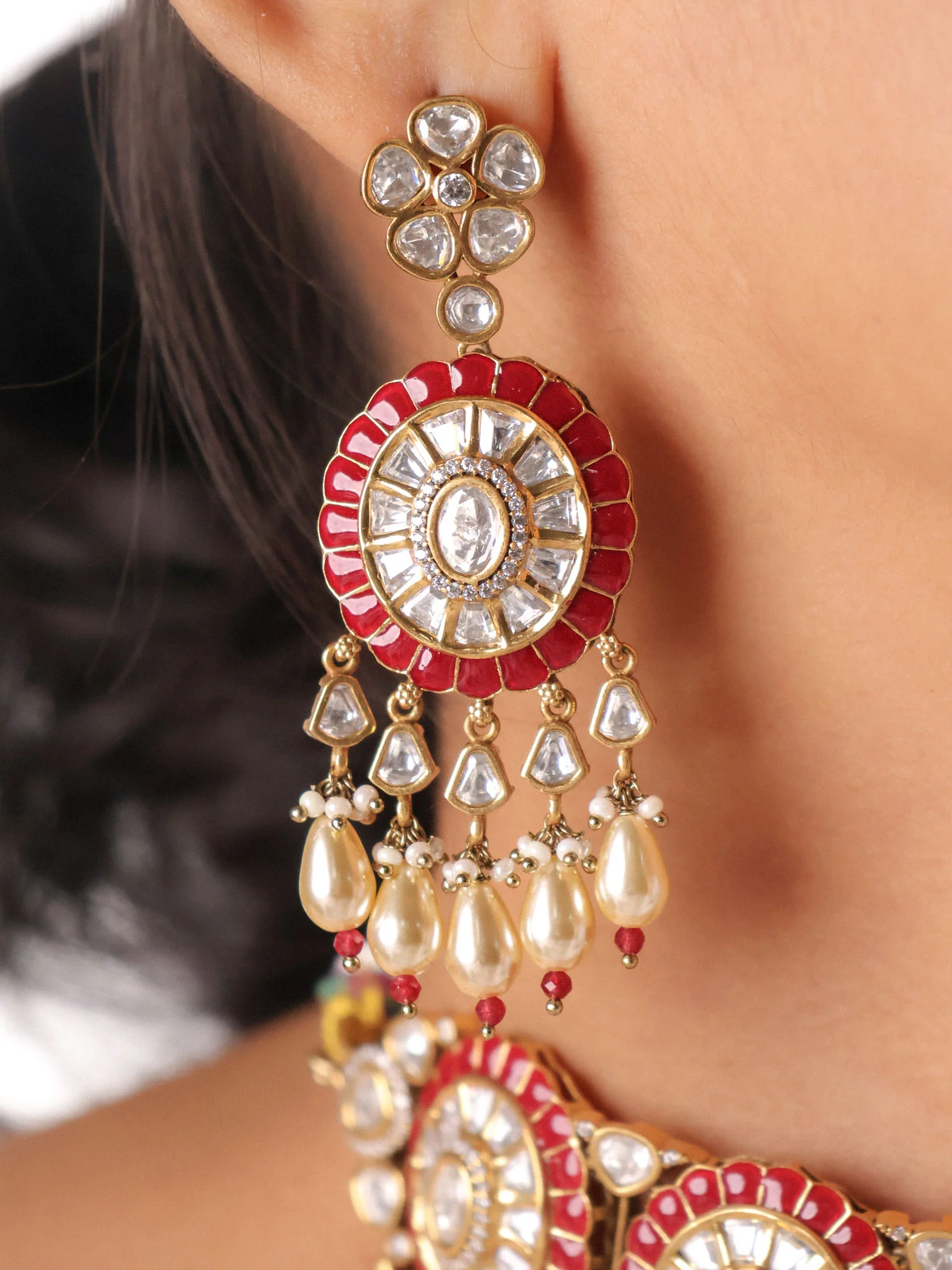 Gulabi Rivaayat Choker with Dangler Earrings - Image 5