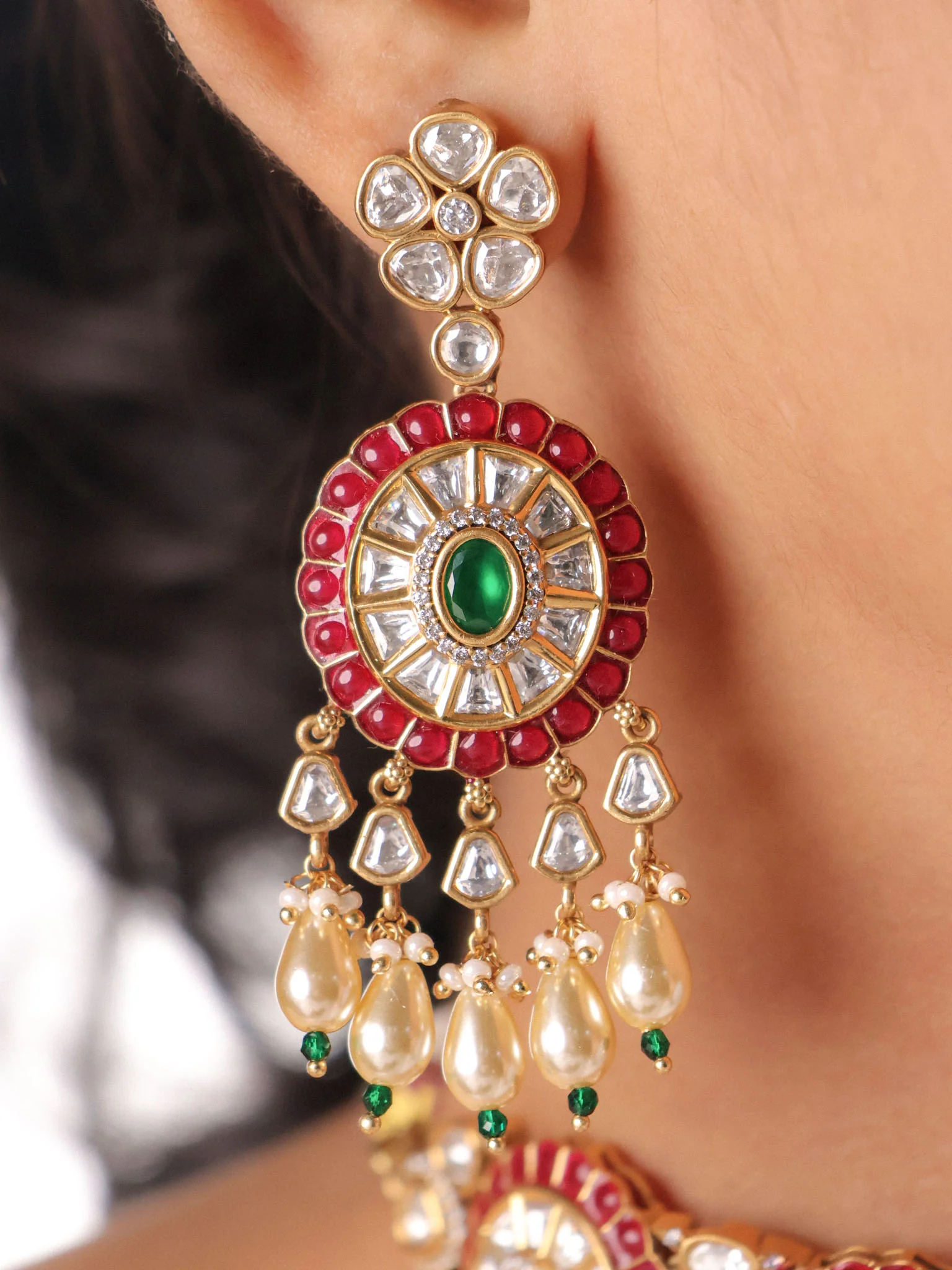 Gulabi Rivaayat Choker with Dangler Earrings - Image 6