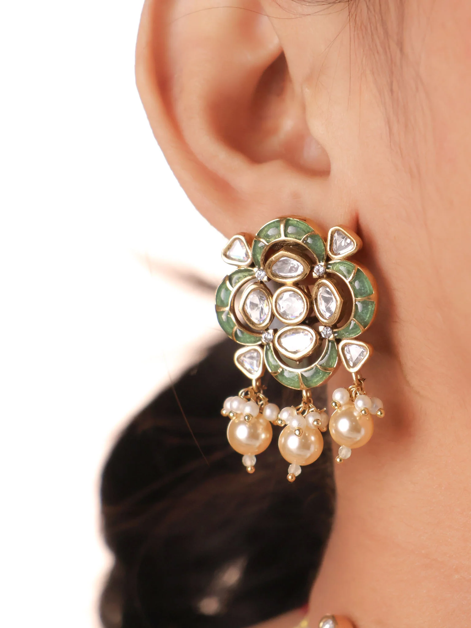 Gulbahar Meenakari Polki Choker Set - Image 3