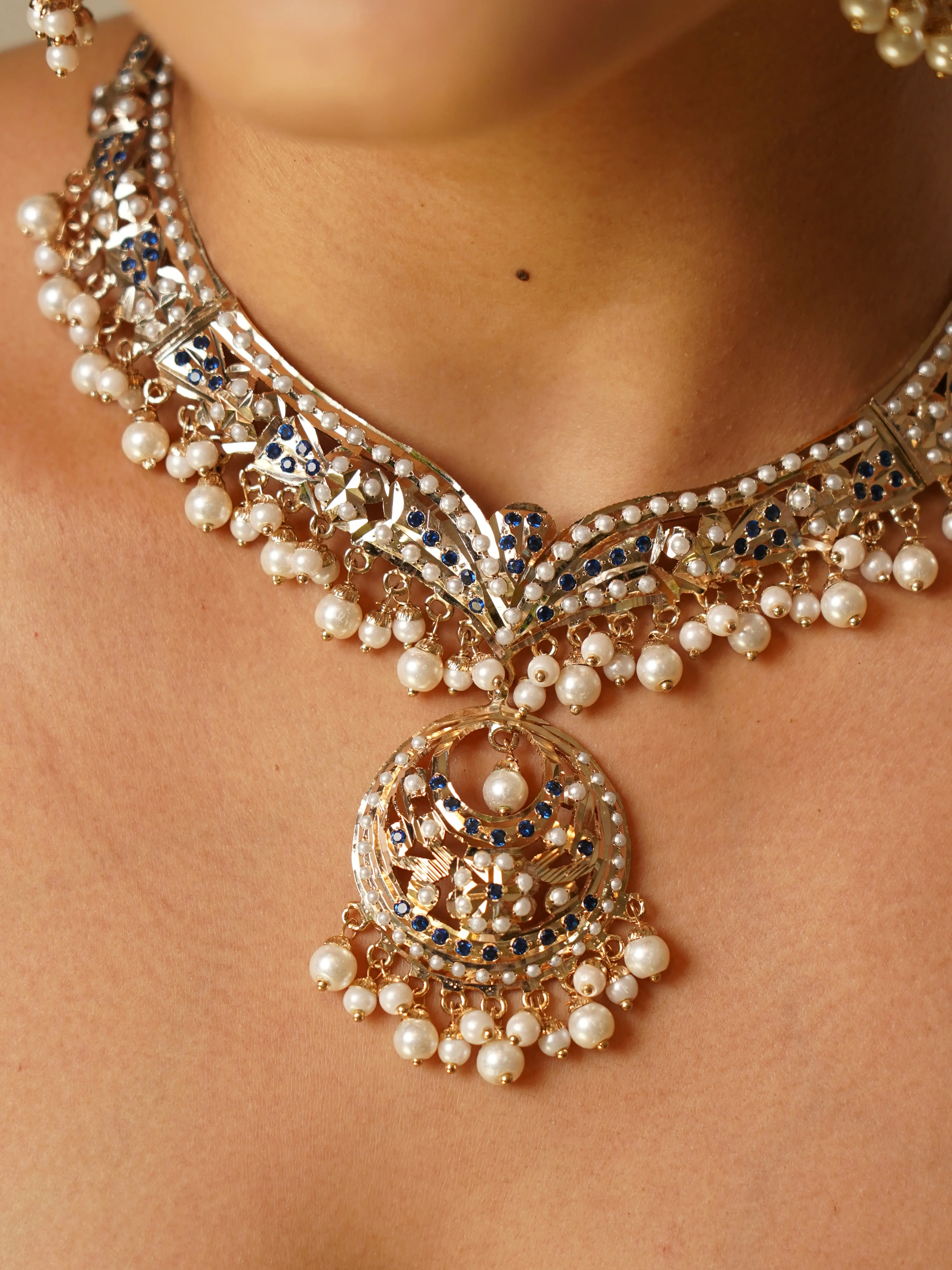 Gulnaaz Royal Jadau Pearl Set - Image 3