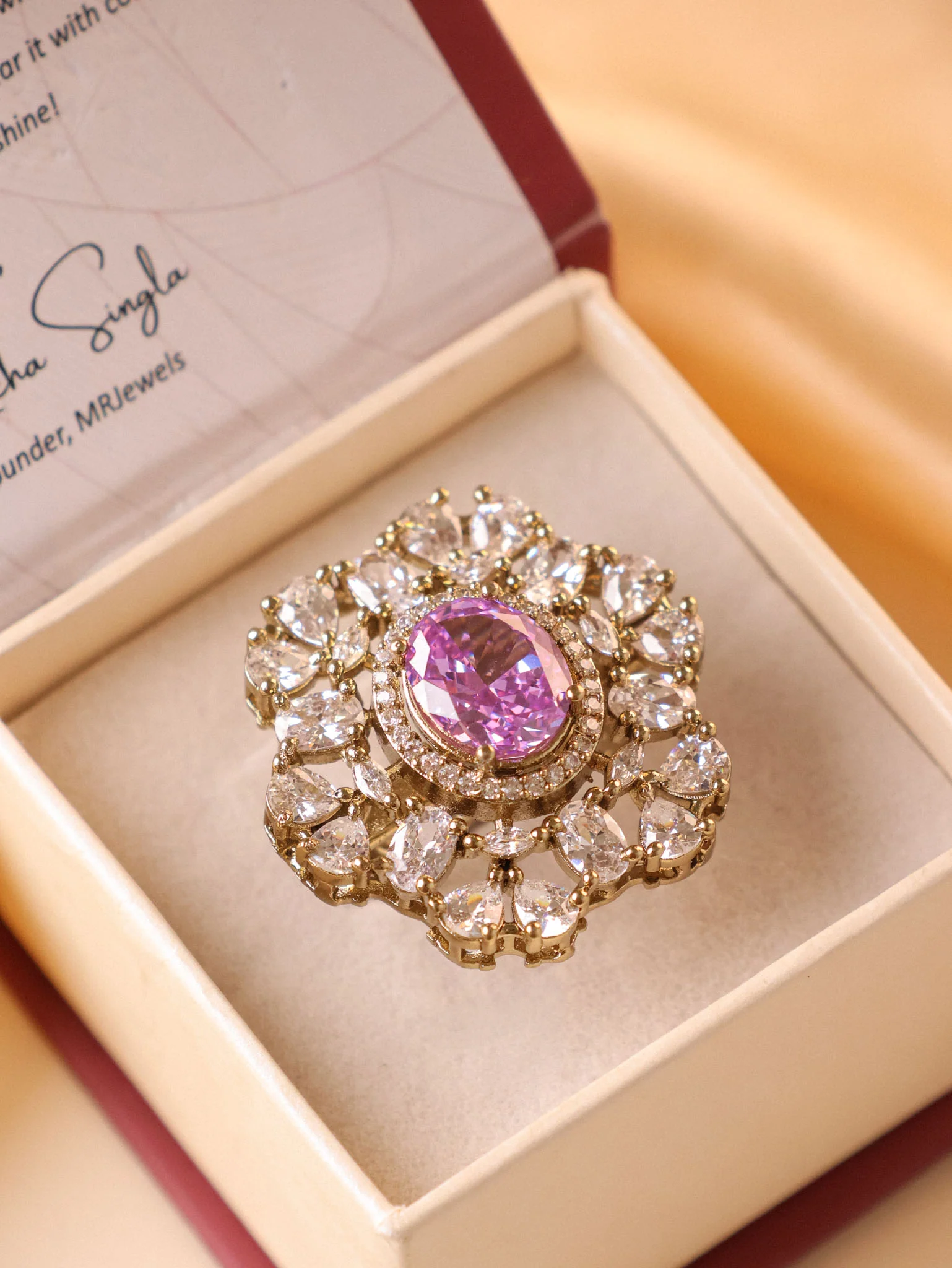 Gulzar Kundan Statement Ring
