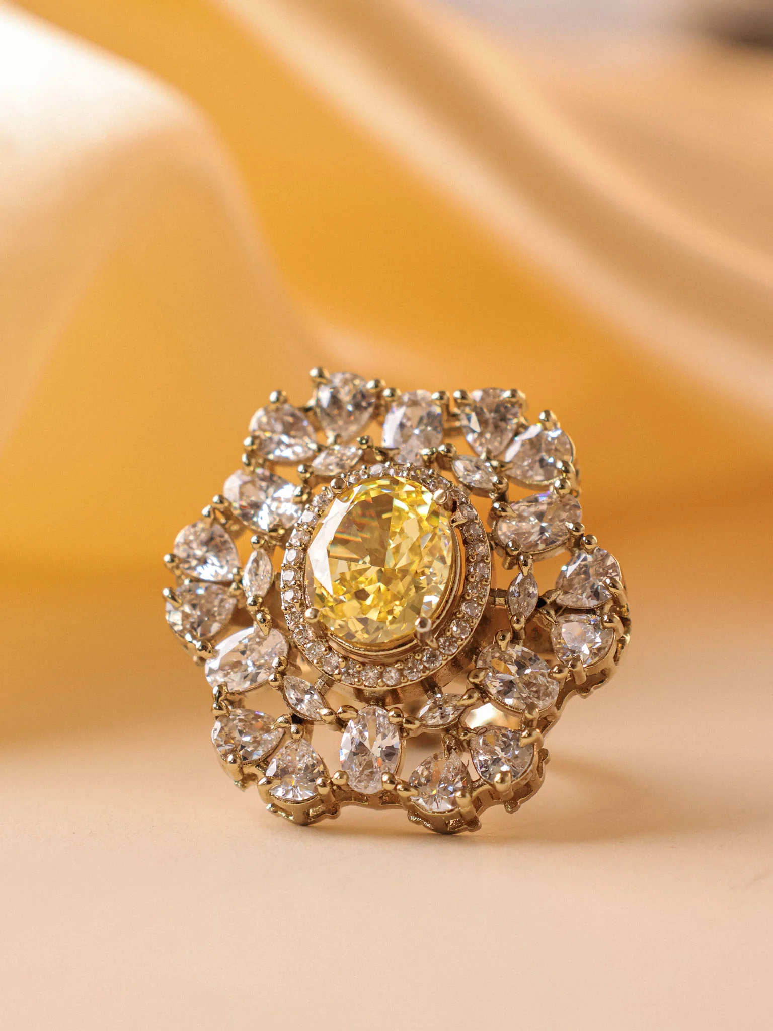 Gulzar Kundan Statement Ring - Image 11