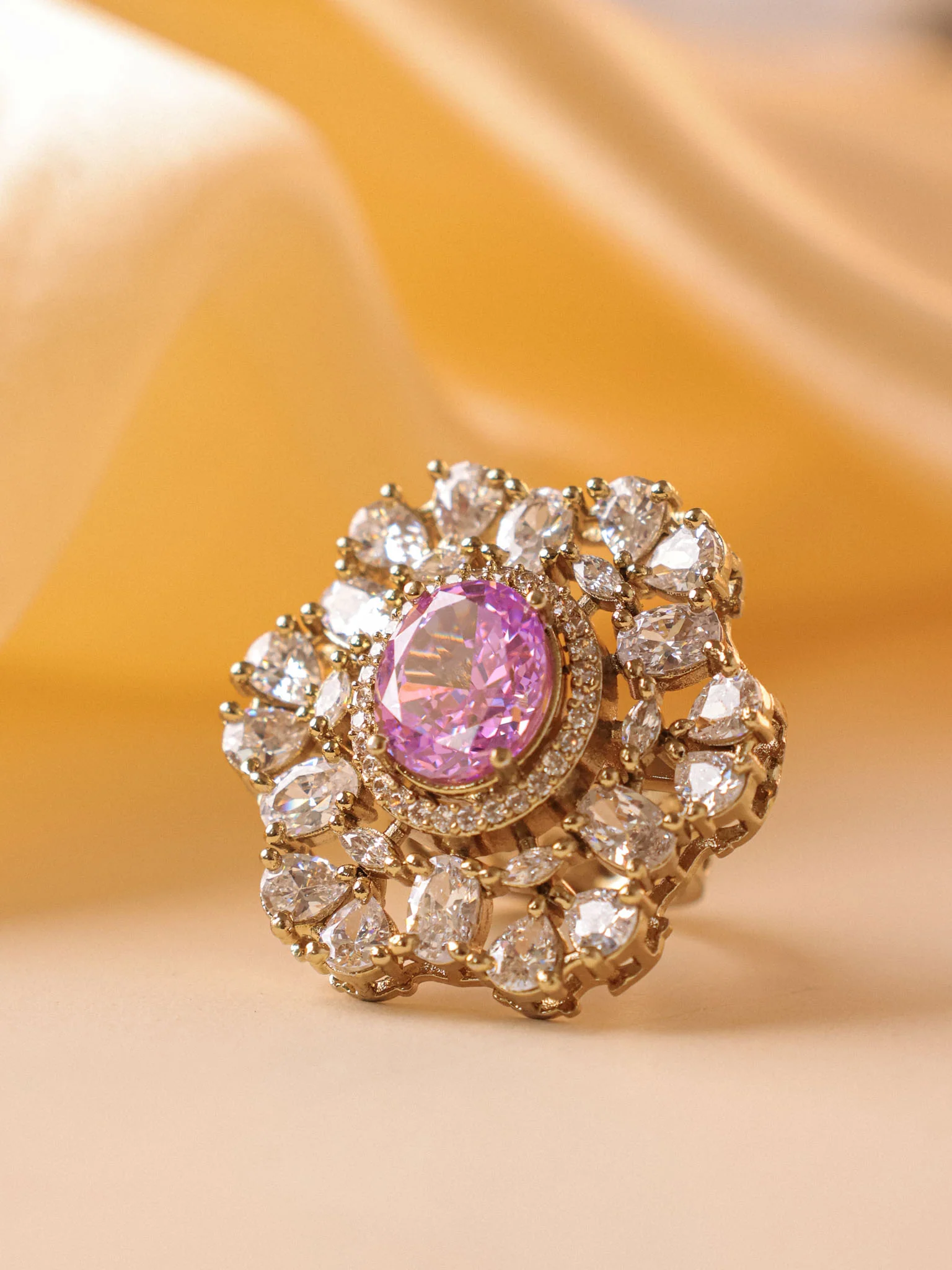 Gulzar Kundan Statement Ring - Image 2