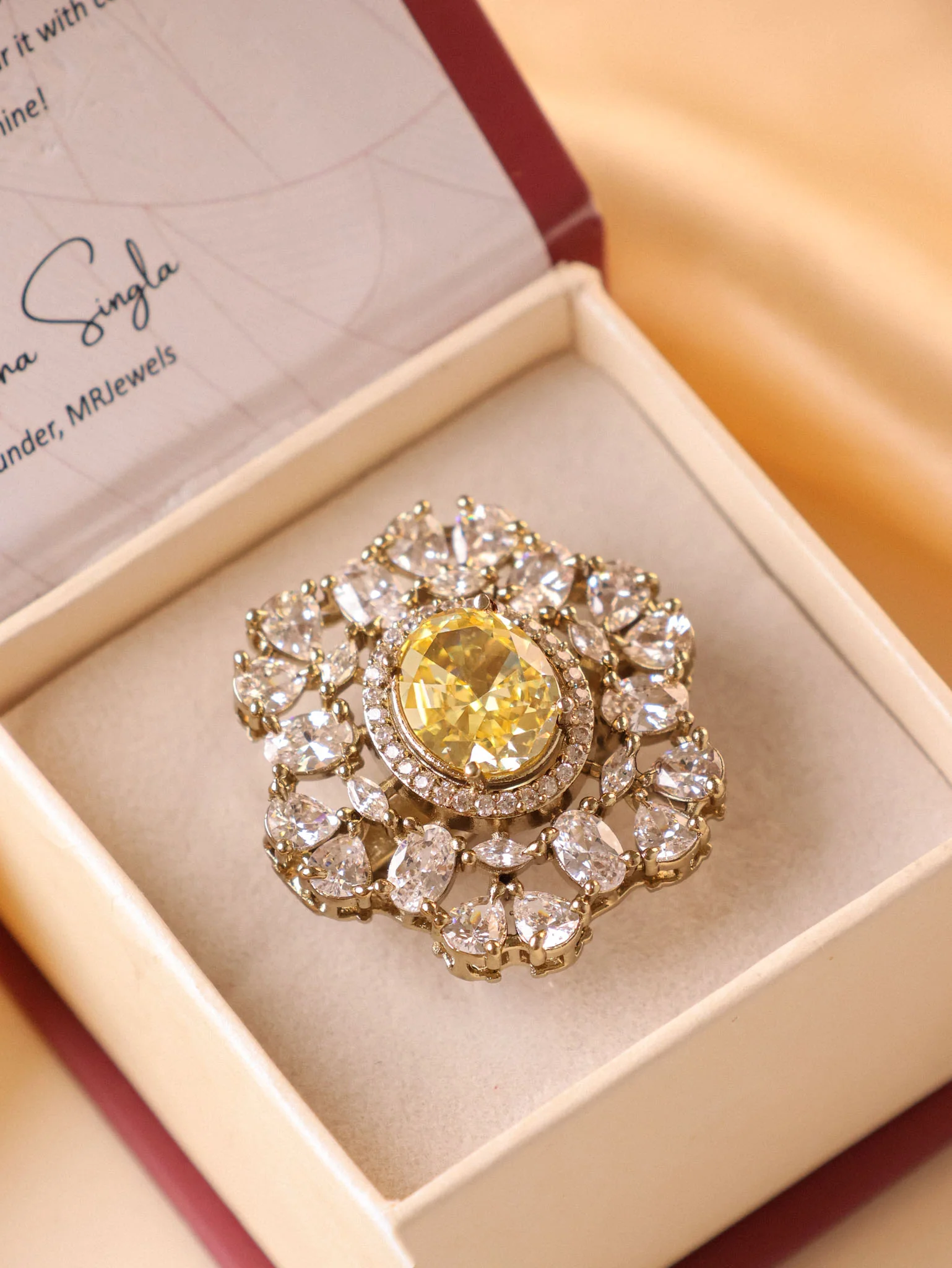 Gulzar Kundan Statement Ring - Image 3