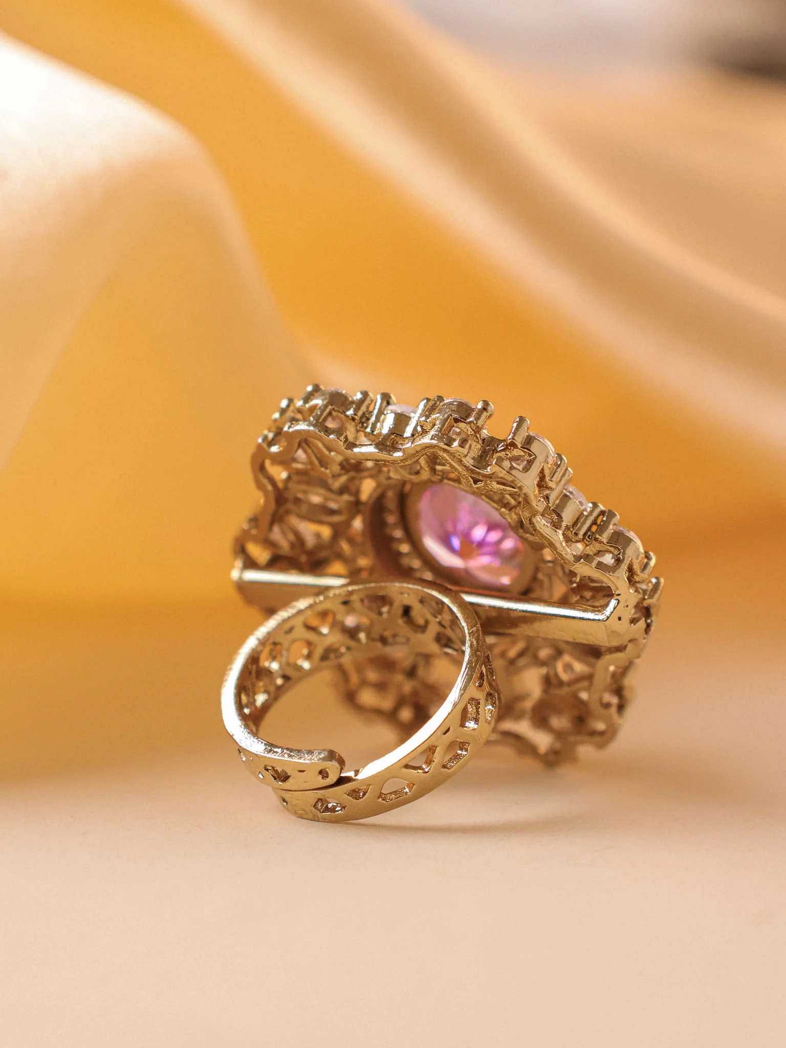 Gulzar Kundan Statement Ring - Image 4