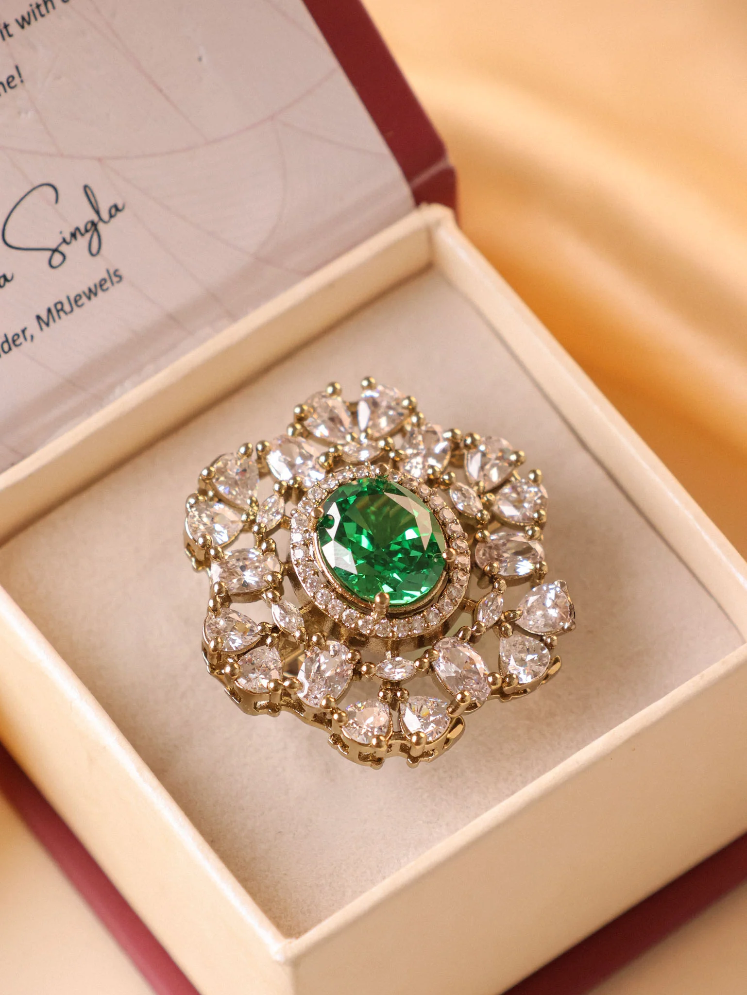 Gulzar Kundan Statement Ring - Image 5