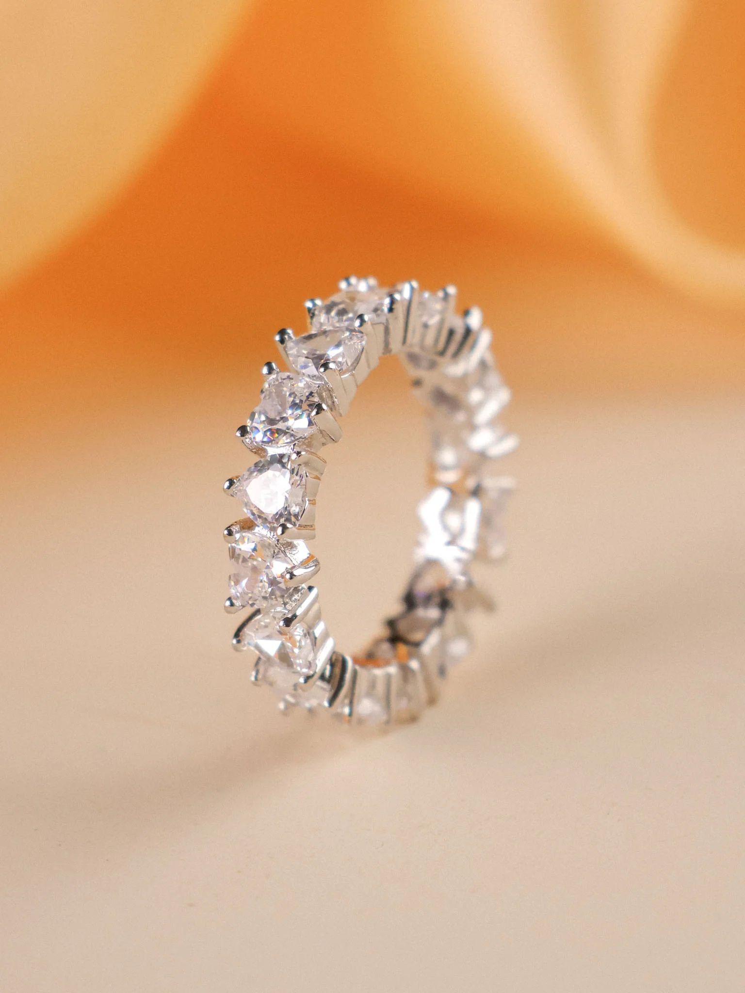 Heart Shaped Diamond band