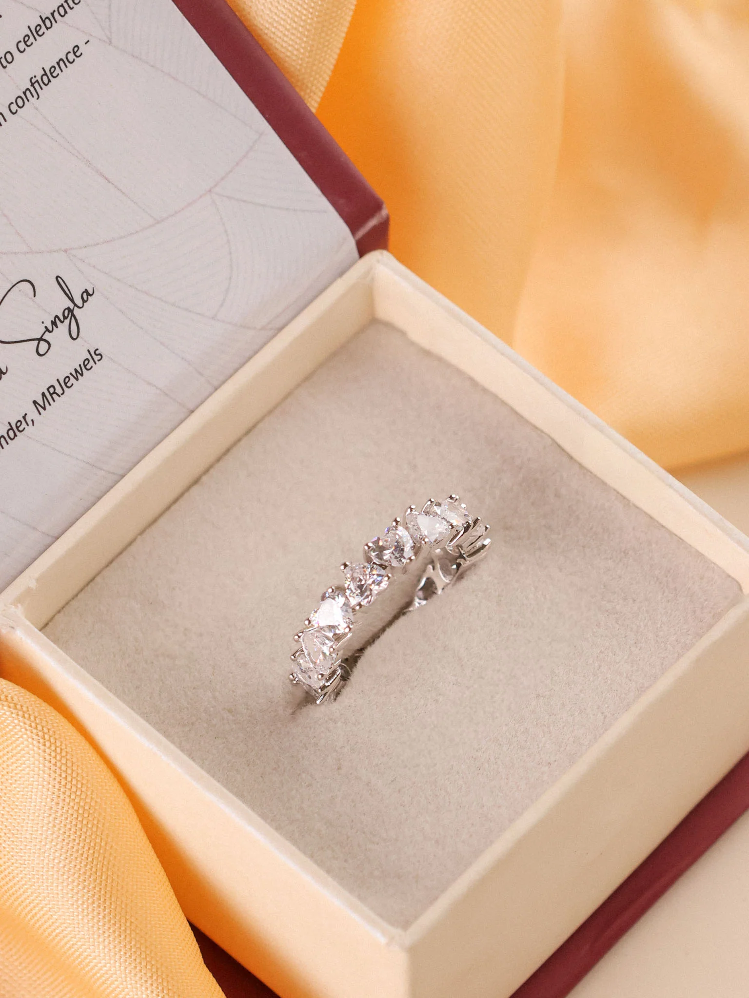 Heart Shaped Diamond band - Image 2