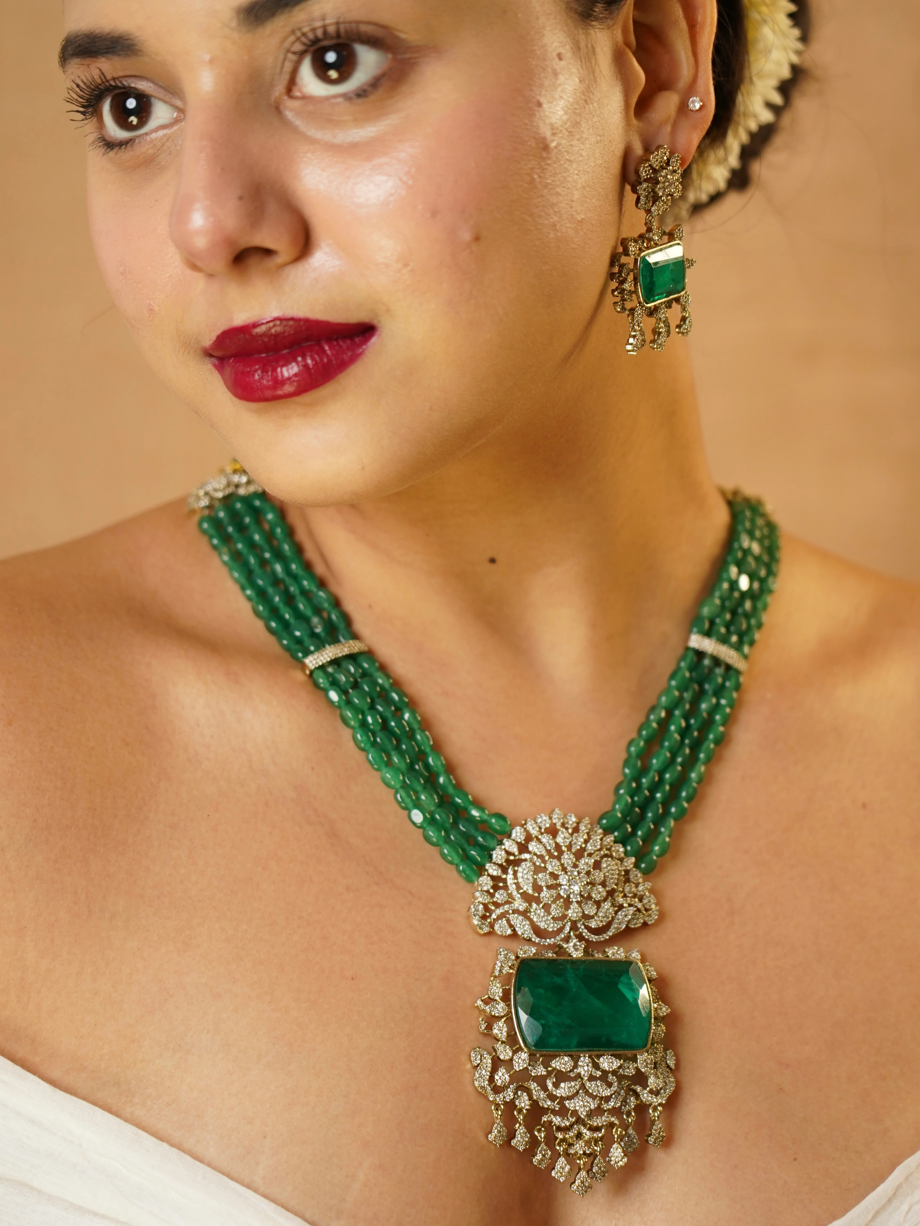 Heritage  Emerald Statement Set