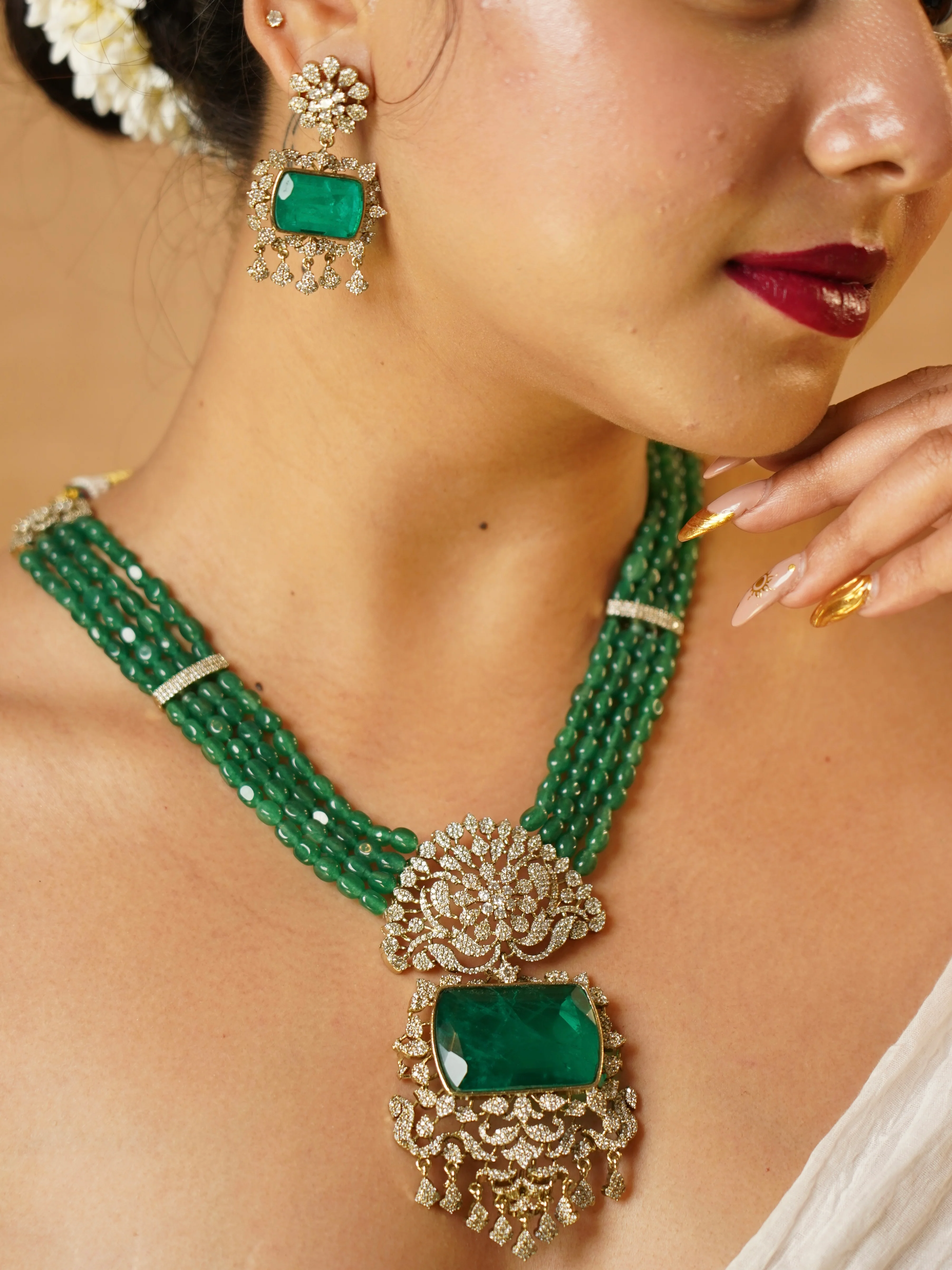 Heritage  Emerald Statement Set - Image 2