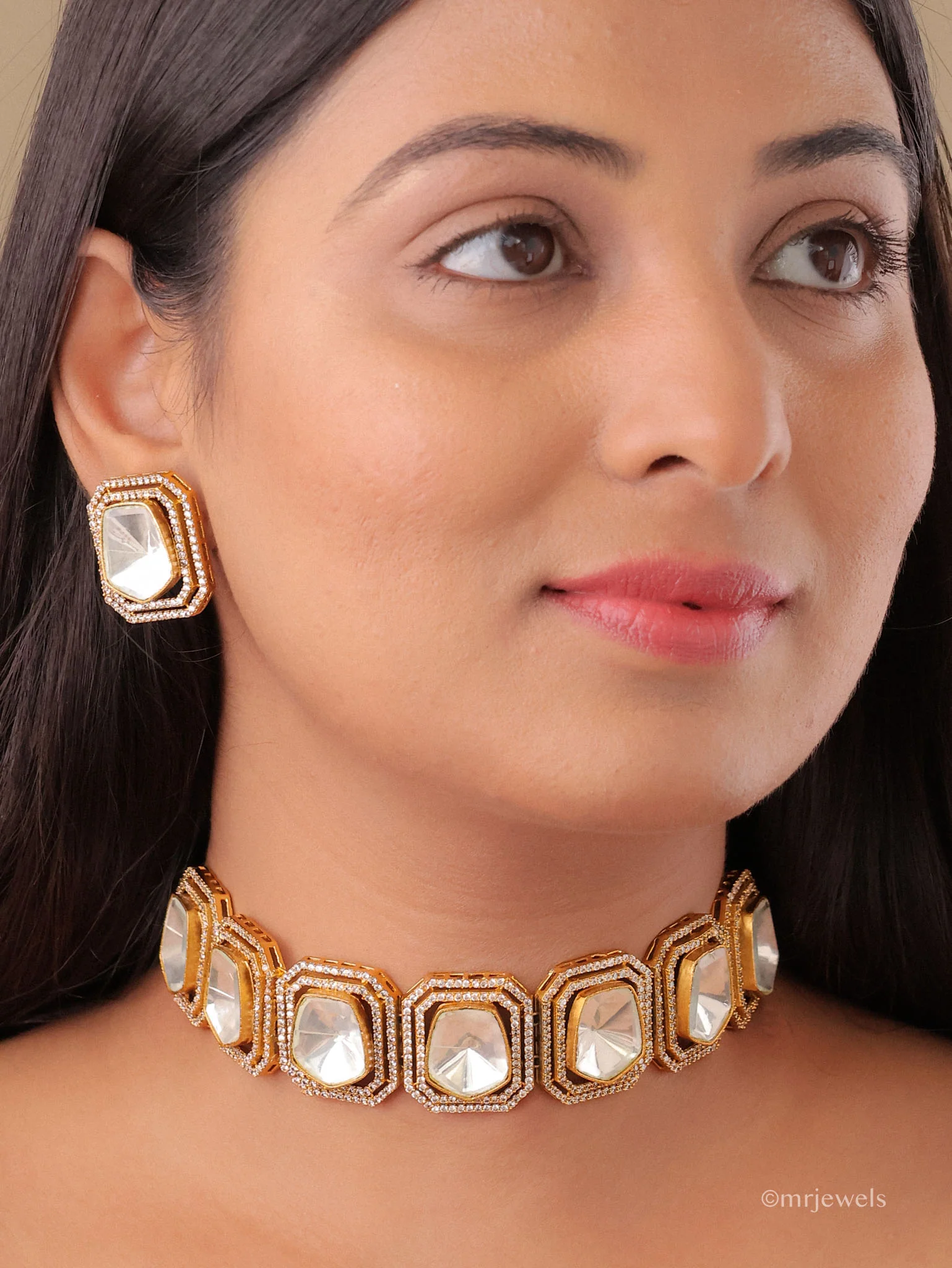 Iraaya Statement Polki Choker Set