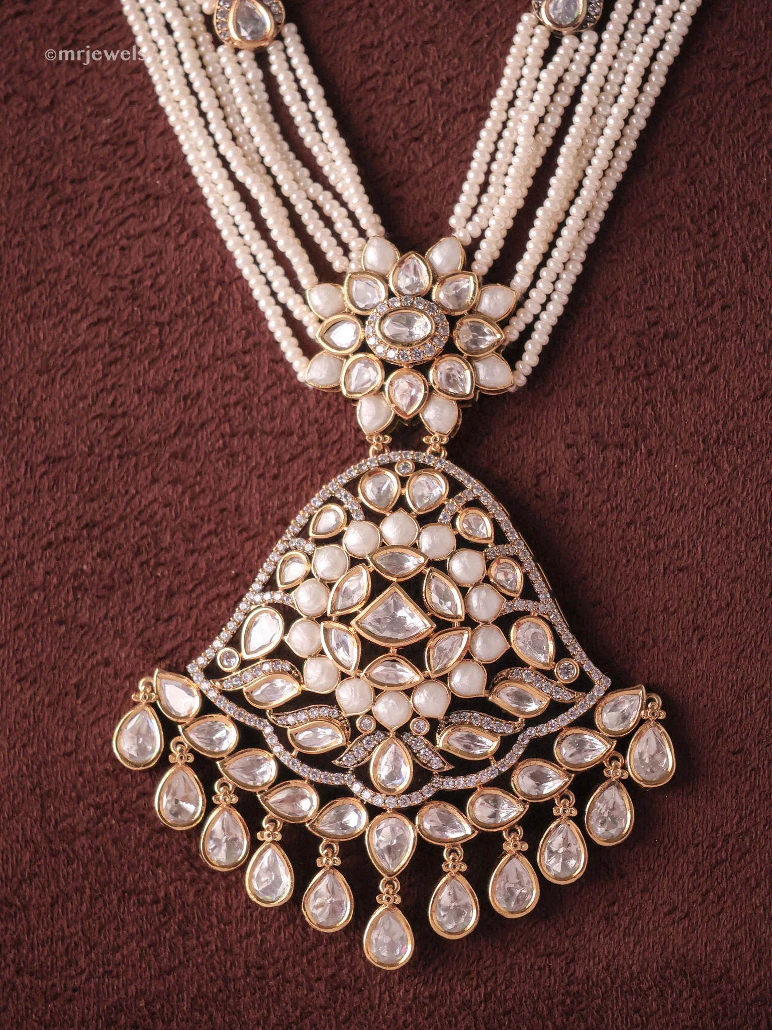 Jashn-e-Noor Multi-Strand Pearl Necklace Set - Image 2