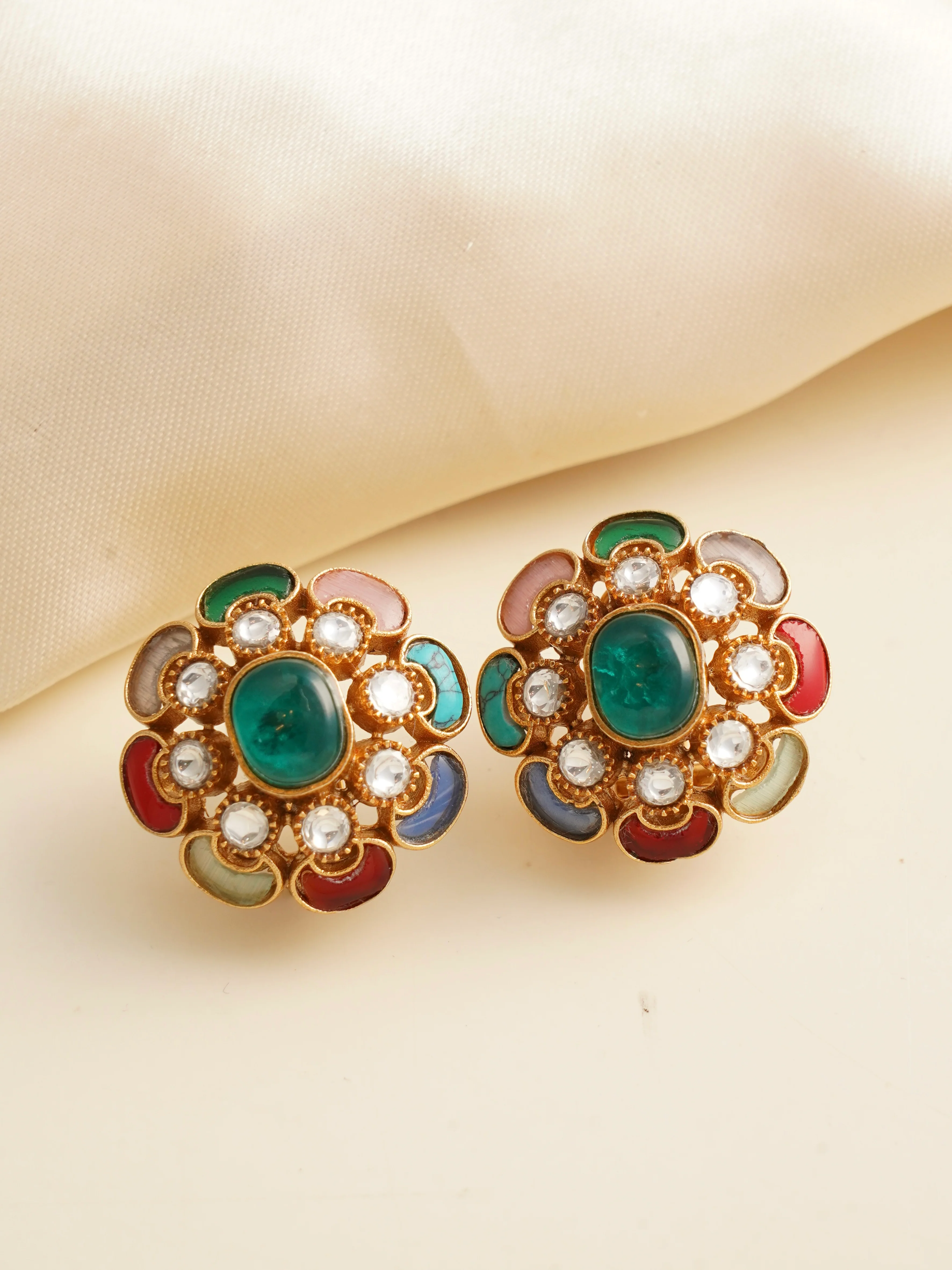 Juliette Luxe Gemstone Studs Earrings