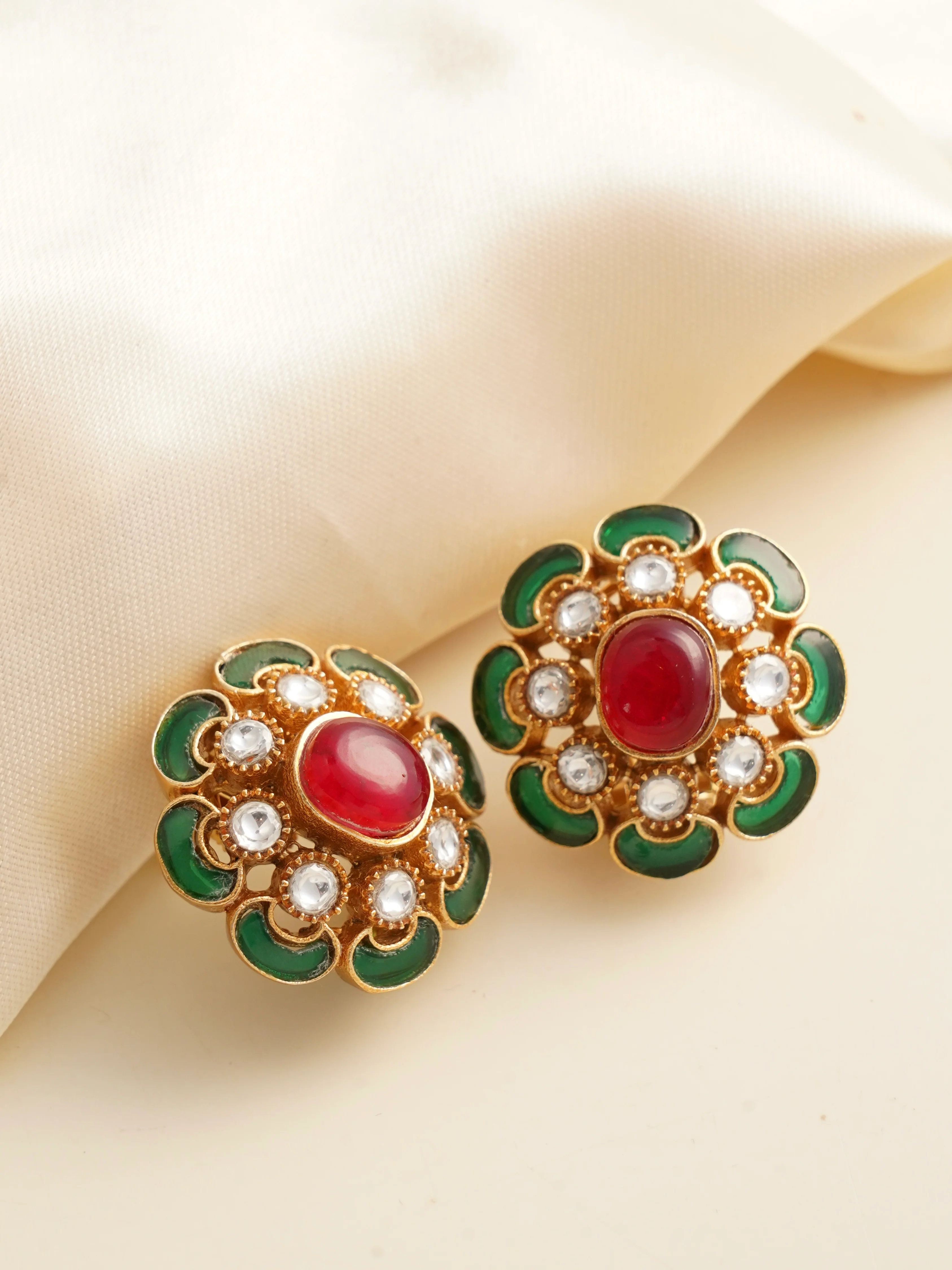 Juliette Luxe Gemstone Studs Earrings - Image 2