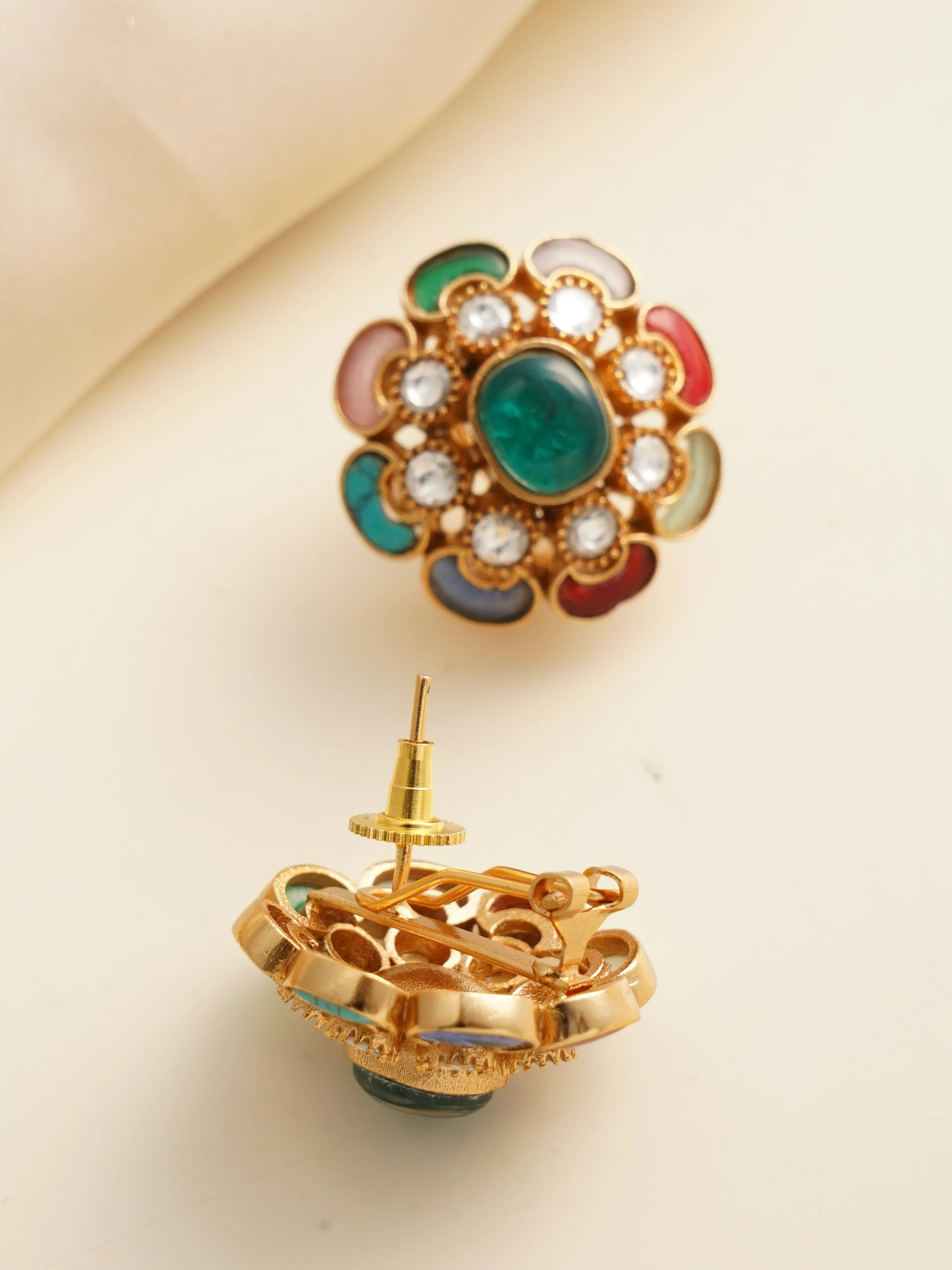 Juliette Luxe Gemstone Studs Earrings - Image 3