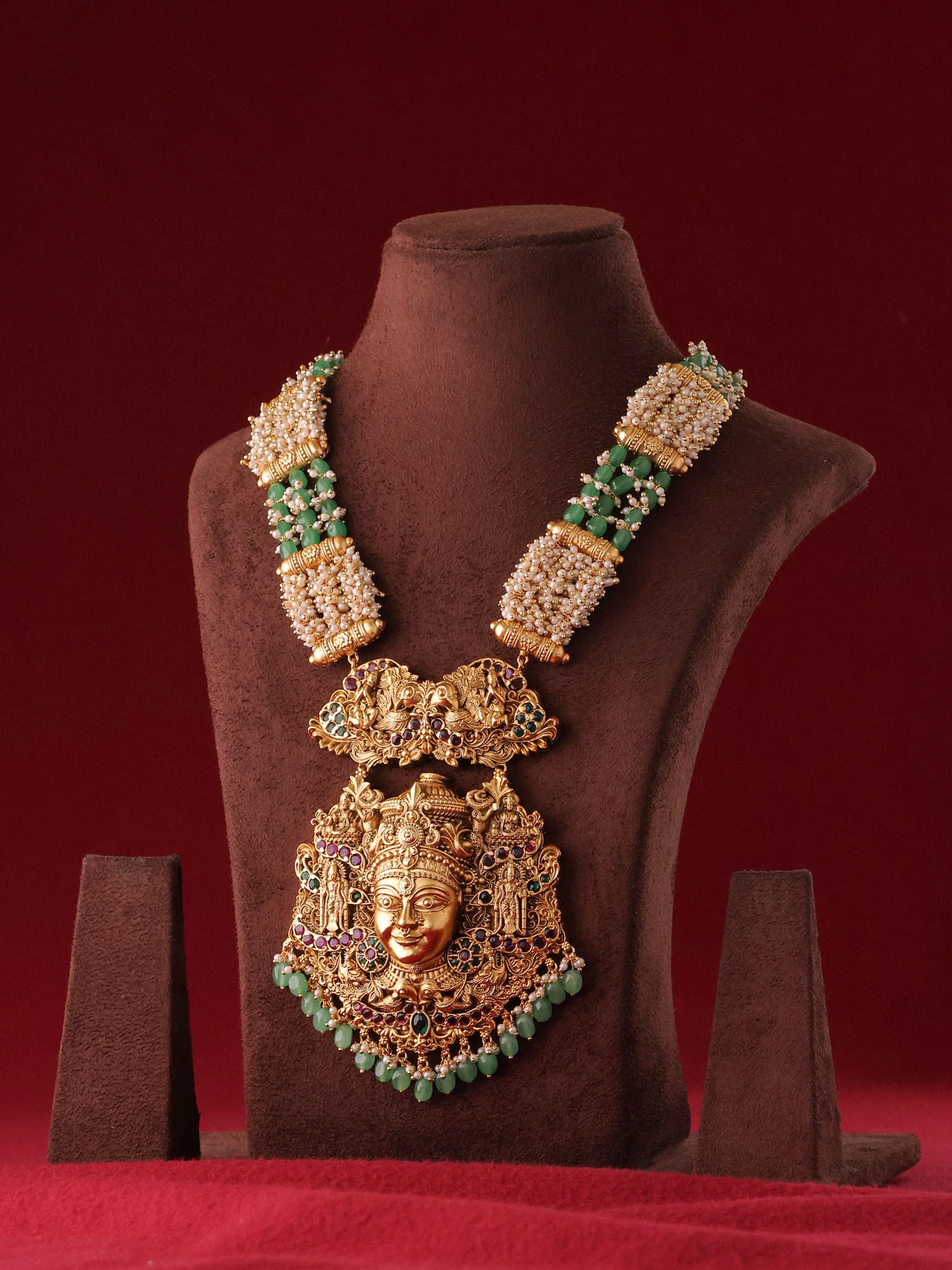 Kairavi Temple Pearl Necklace