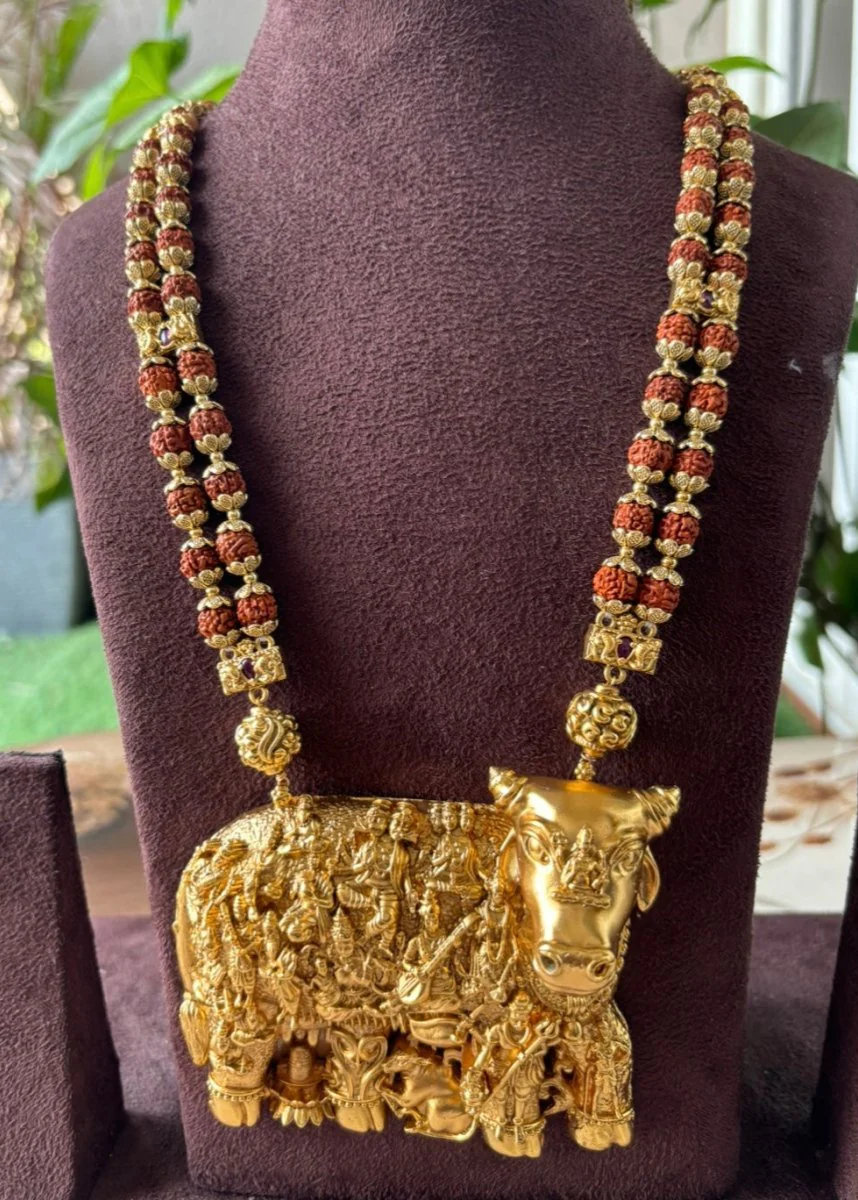Kamdhenu Divine TempleJewellery Necklace - Image 3