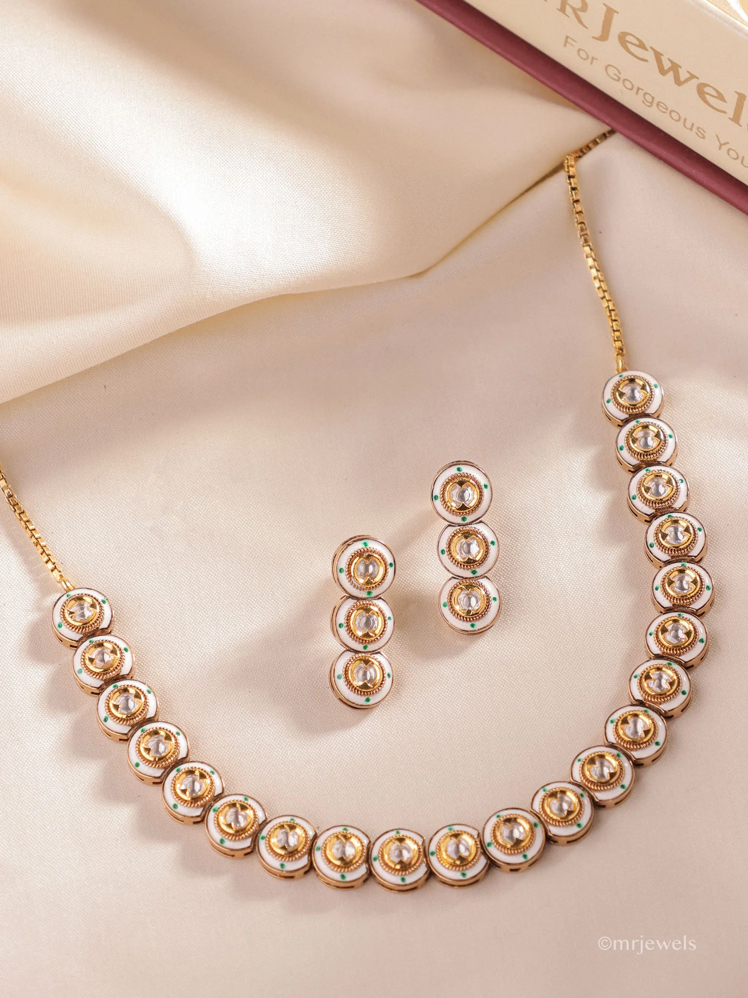 Kavisha Polki Necklace Set - Image 2