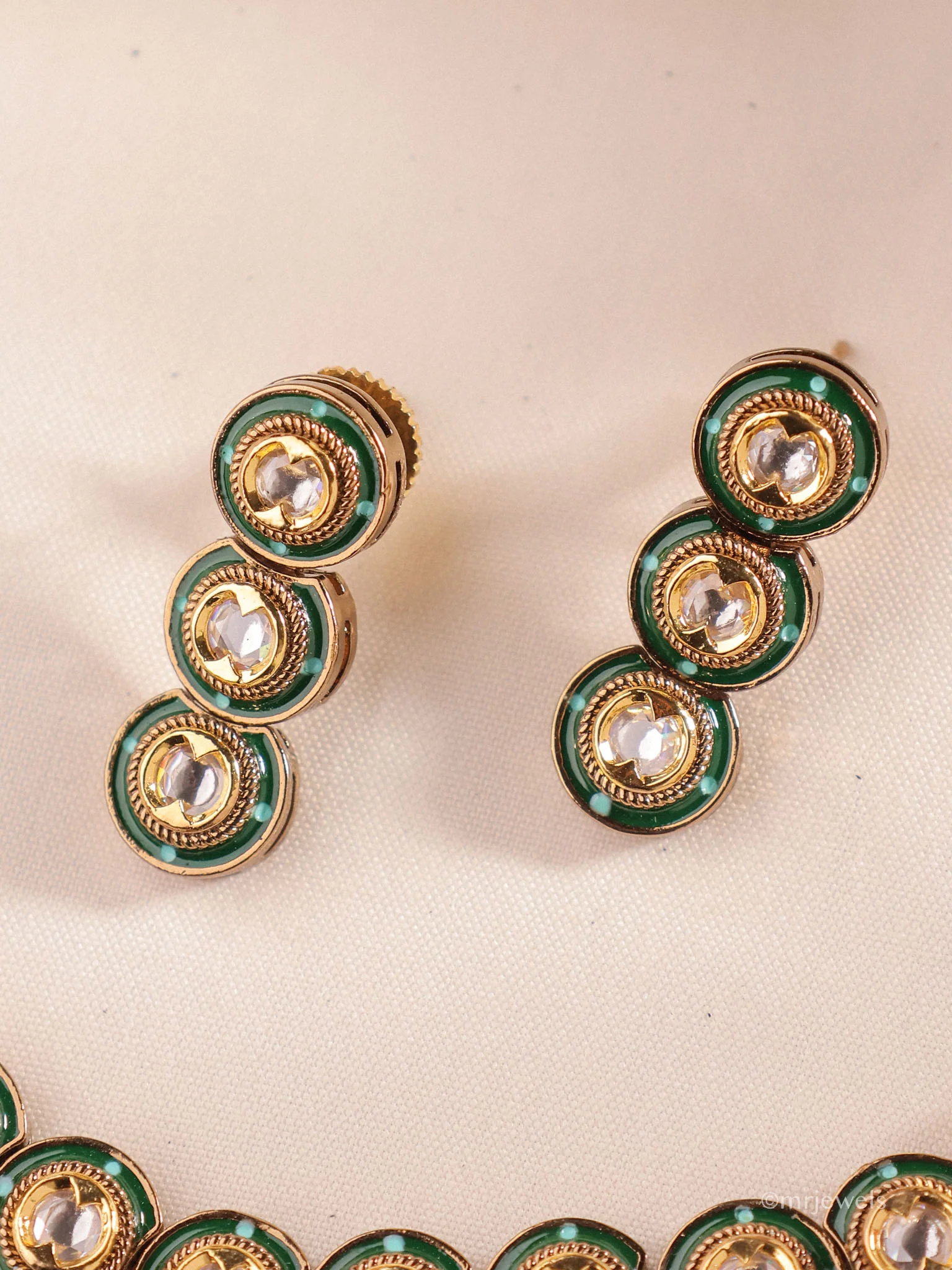 Kavisha Polki Necklace Set - Image 5