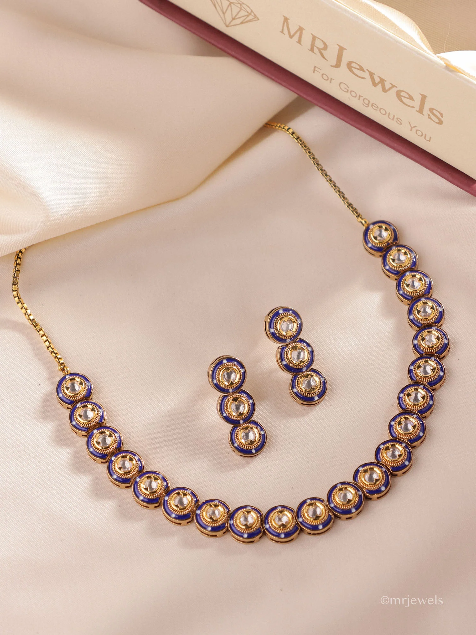 Kavisha Polki Necklace Set - Image 6