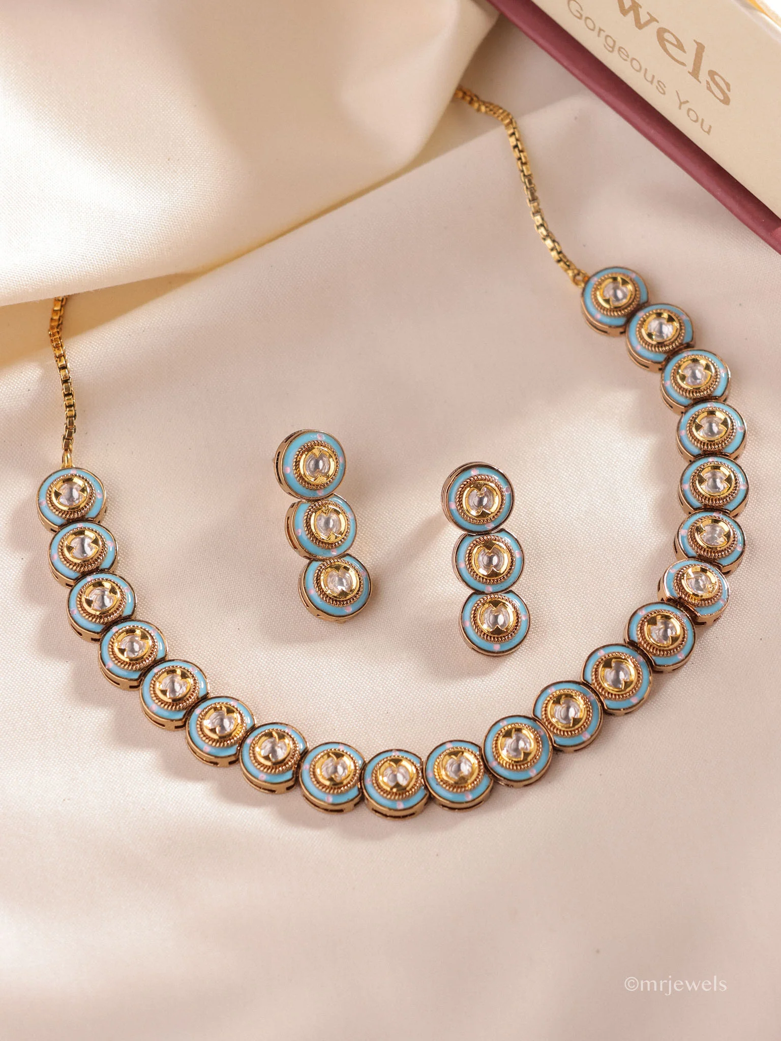 Kavisha Polki Necklace Set - Image 7